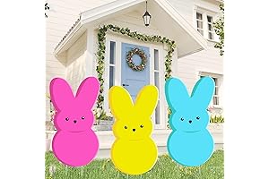 24in Easter Yard Decorations Rabbit Bunny Yard Sign Stakes