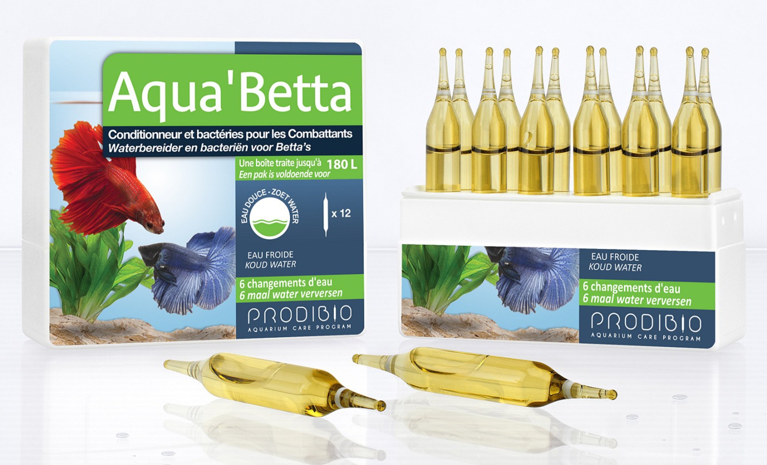 Prodibio Aqua'Betta 12 Vials Water Conditioner and Nitrifying Bacteria