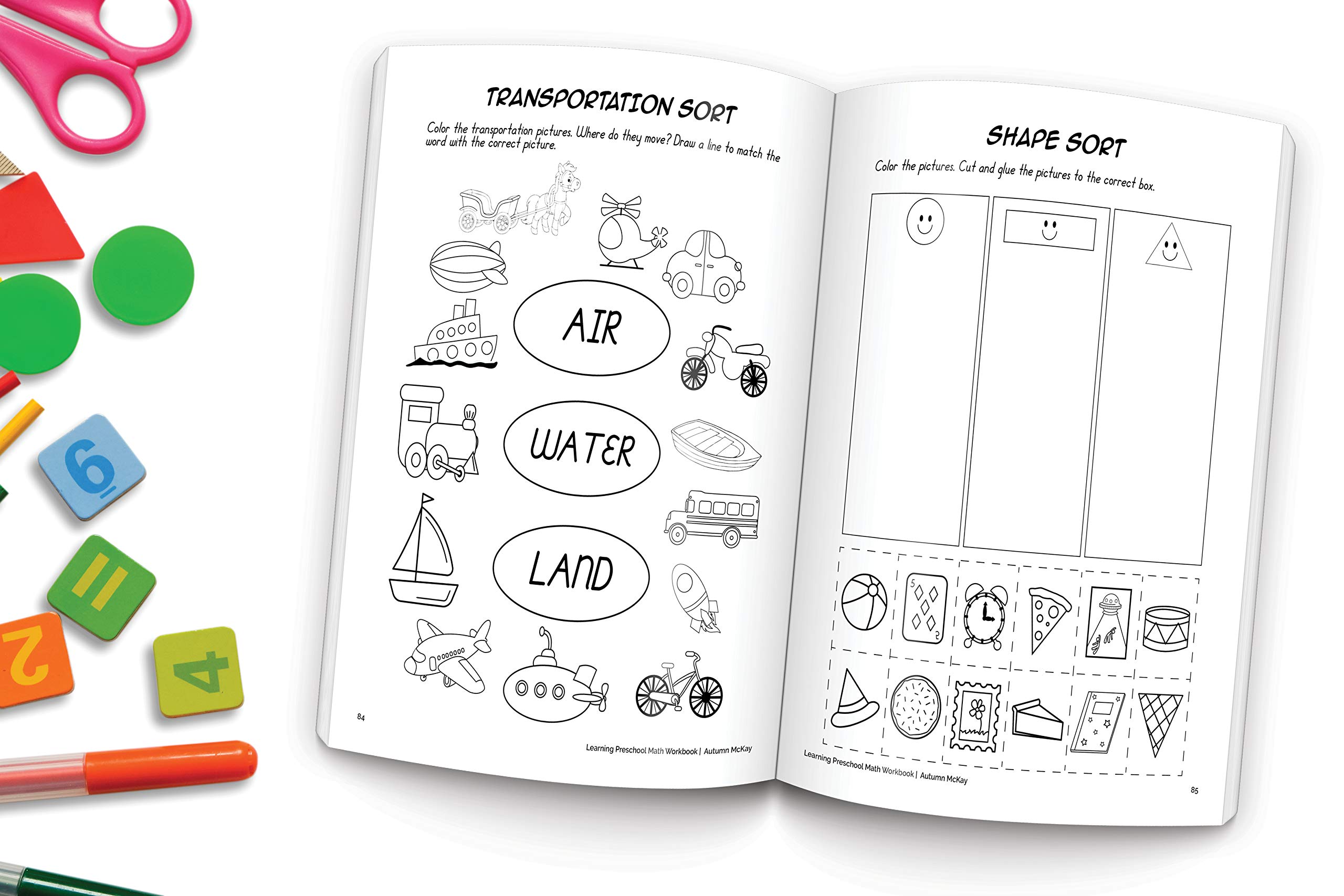 Learning Preschool Math Workbook: Beginner preschool math activity book with number tracing, counting, and sorting to prepare your child for kindergarten (Early Learning Workbook) - Image 6