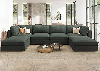 HONBAY Modular Sectional Couch with Storage Corduroy Sectional Sofa with...