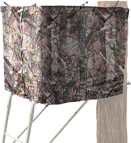 Persiana para árbol de caza, diseño de camuflaje Treestand, persiana de camuflaje de caza con cremallera para ciervos, caza de pavos (marcos no