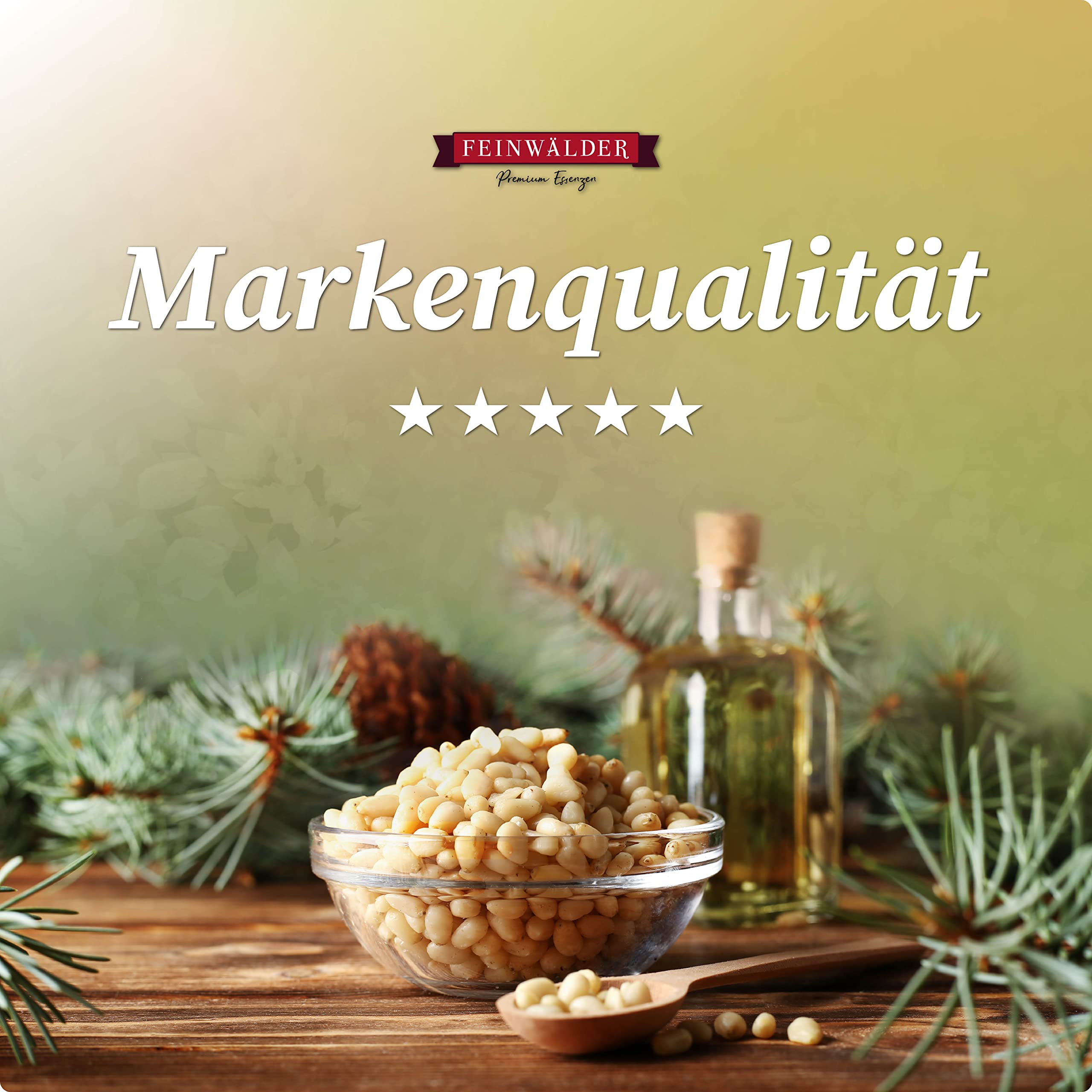 Feinwälder® Pinienkerne unbehandelt und naturbelassen / 1 kg im wiederverschließbaren Beutel/cremig-nussiger Geschmack/gesundes Topping für Bowl-, Salat und Pasta