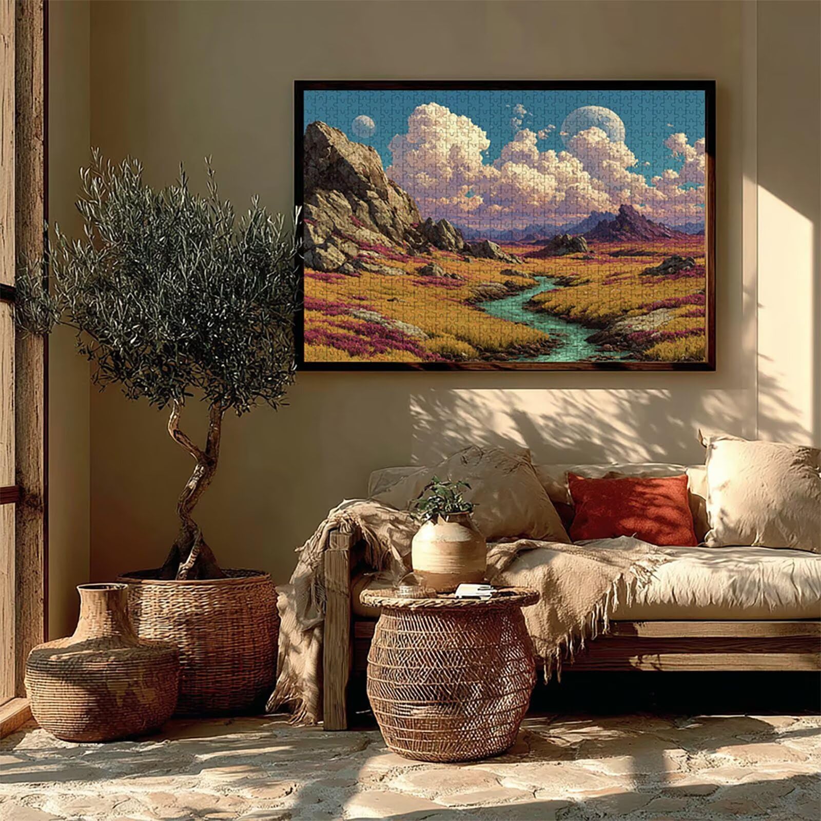 Cloud Holz Puzzles 141x87cm, Sicht Jigsaw Puzzles 4000 Teile für Erwachsene Mit Box, EIN Herausforderndes Rätsel Game, Farbenfrohes Legespiel, Geeignet für die meisten Gruppen, Geschenke, 2-3364