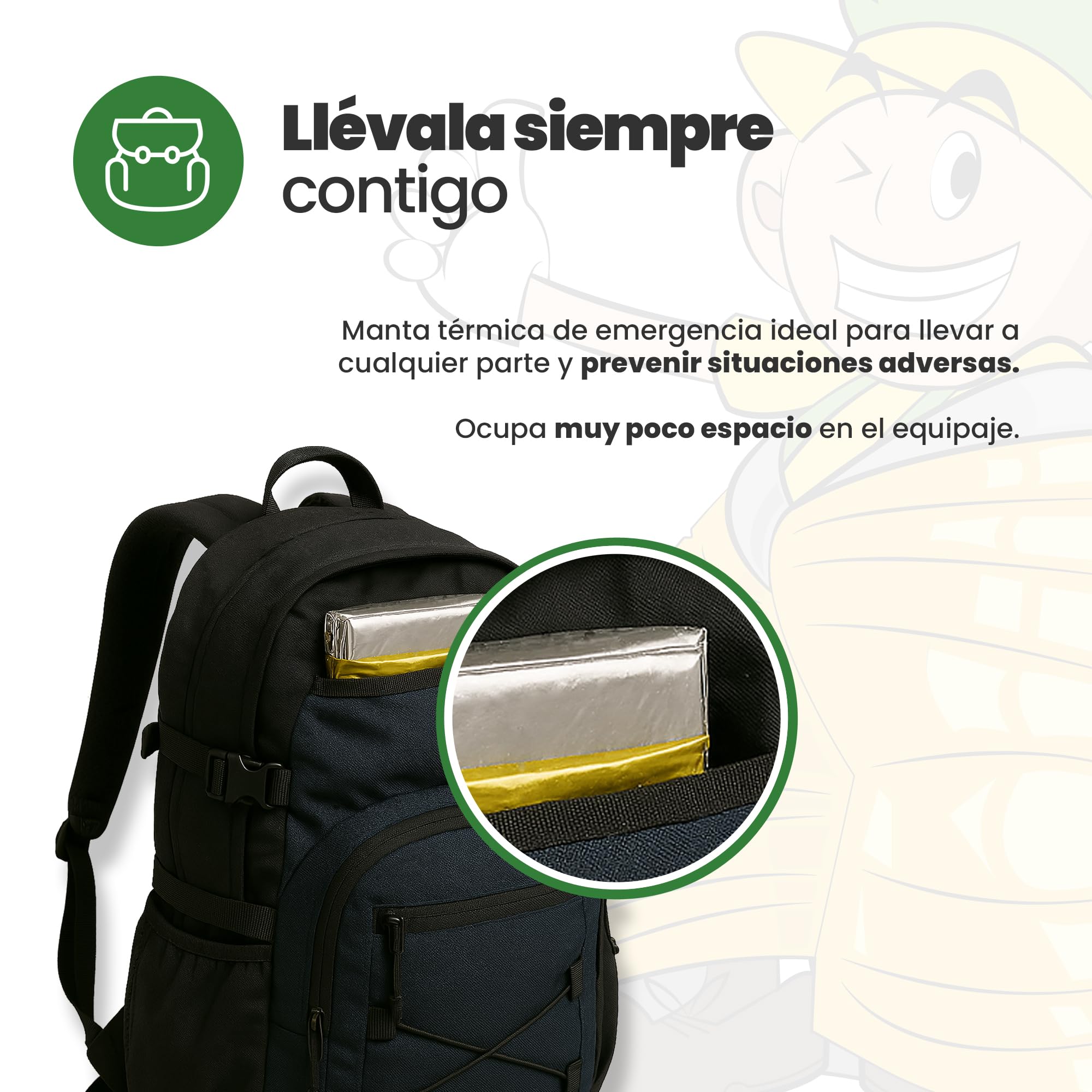 Mantas Térmicas de Emergencia 160x210 cm Doble Cara Dorado/Plateado Ultraligeras 10 Unidades