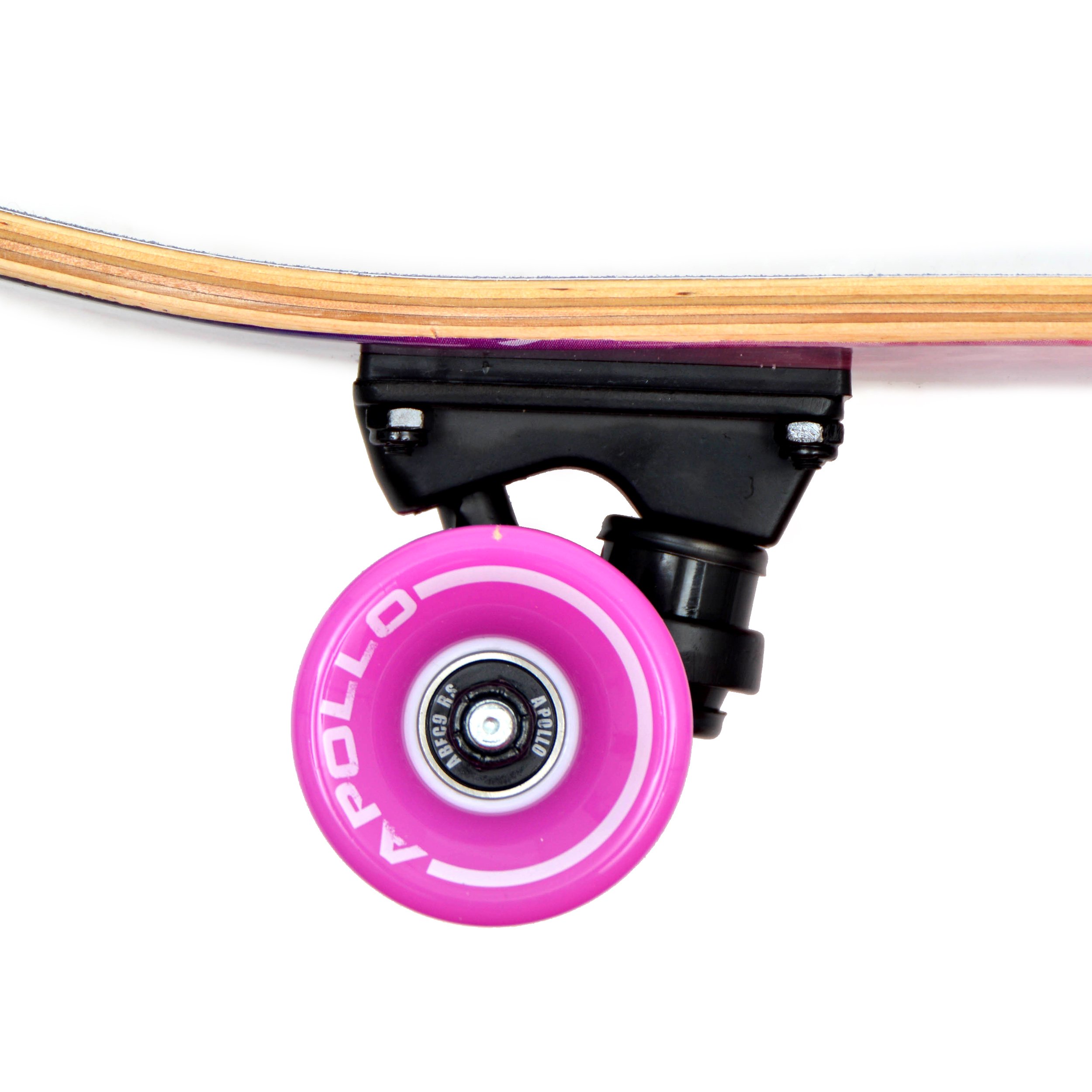 Apollo Monopatín Niño Vintage Mini Cruiser Skateboard Tabla Completa 57,15 cm Mini Skate Madera con Ruedas LED Edad 8 Años