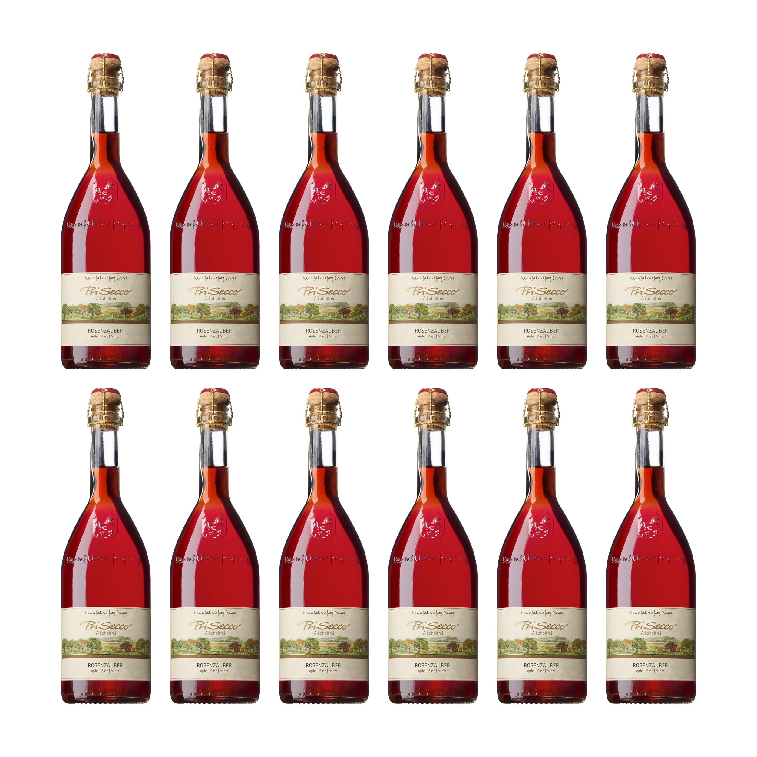 Manufaktur Jörg Geiger PriSecco Rosenzauber Roséwein Rosé lieblich Deutschland inkl. FeinWert E-Book (12 x 0.75 l)
