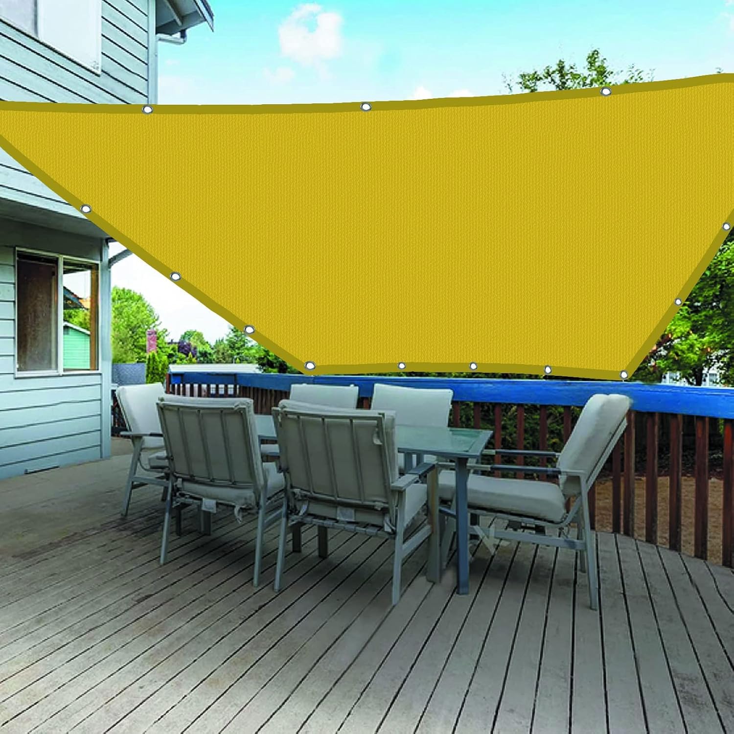 COLOURTREE 10 Ft. X 14 Ft. 190 GSM Black Rectangle Sun Shade Sail Screen Canopy Outdoor Patio And Pergola Cover (Custom Size) 10x14ss-2 - The Home Depot