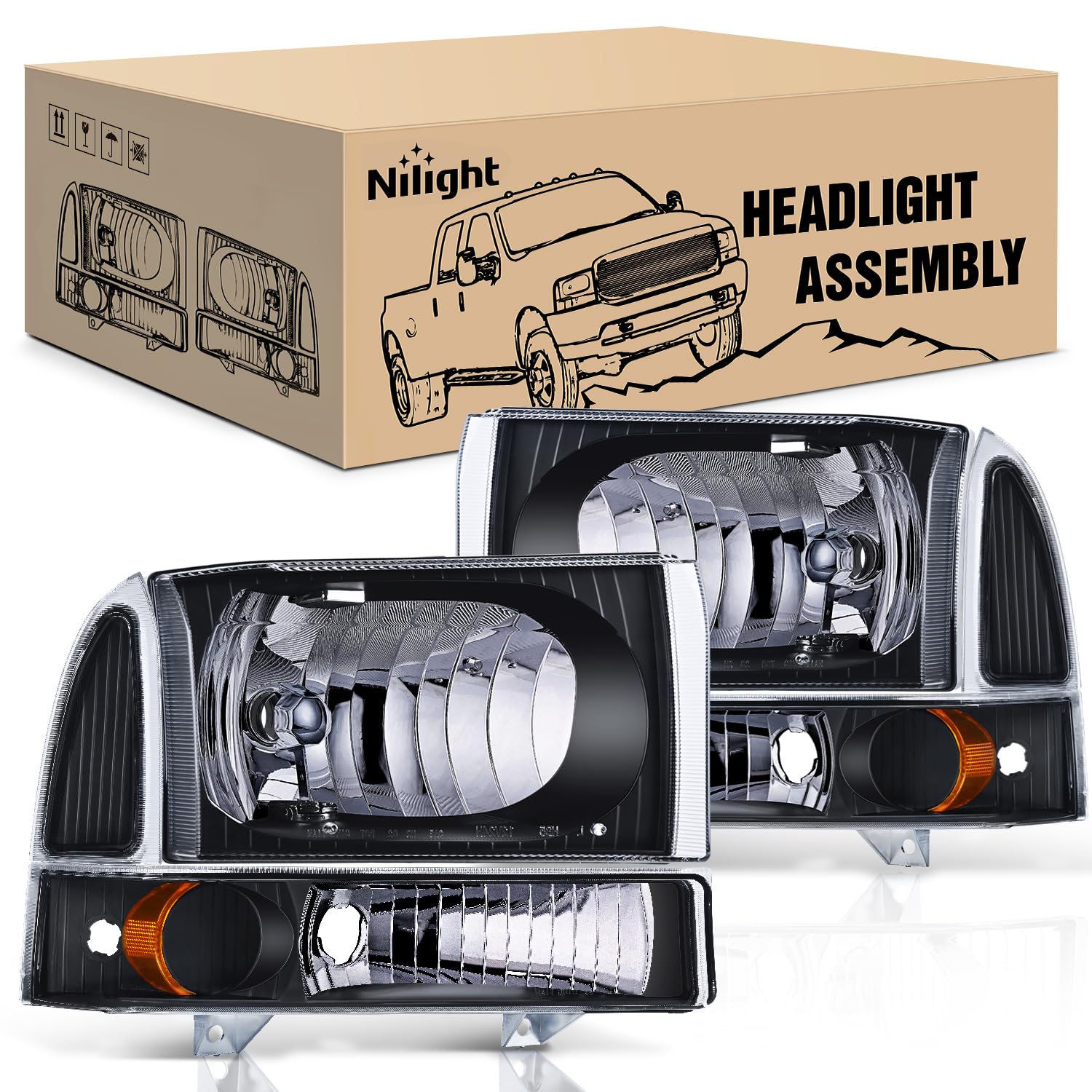 Photo 1 of Nilight Headlight Assembly Replacement 1999 2000 2001 2002 2003 2004
