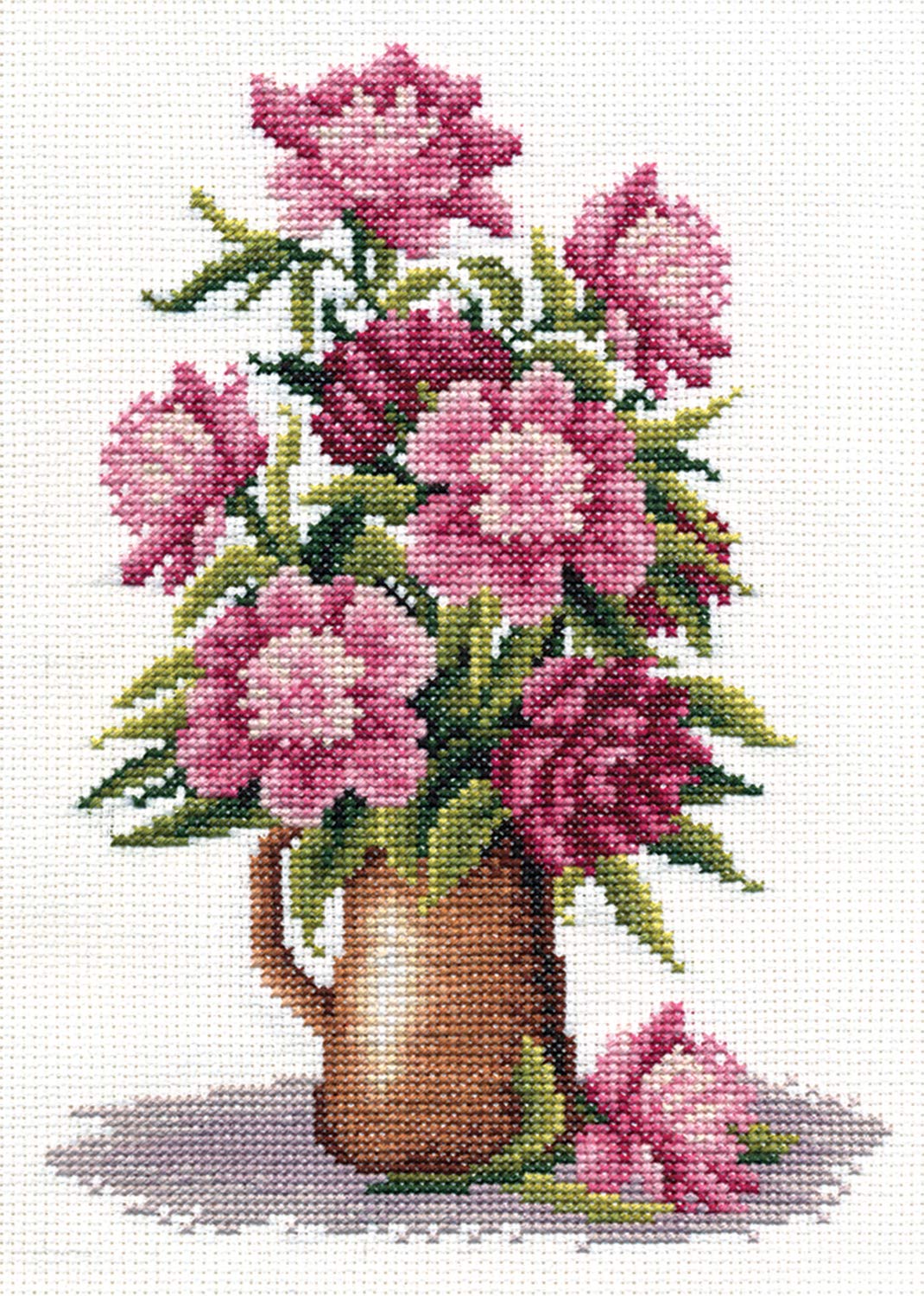 Amazon.com: PANNA Counted Cross Stitch Kit Bouquet of peonies