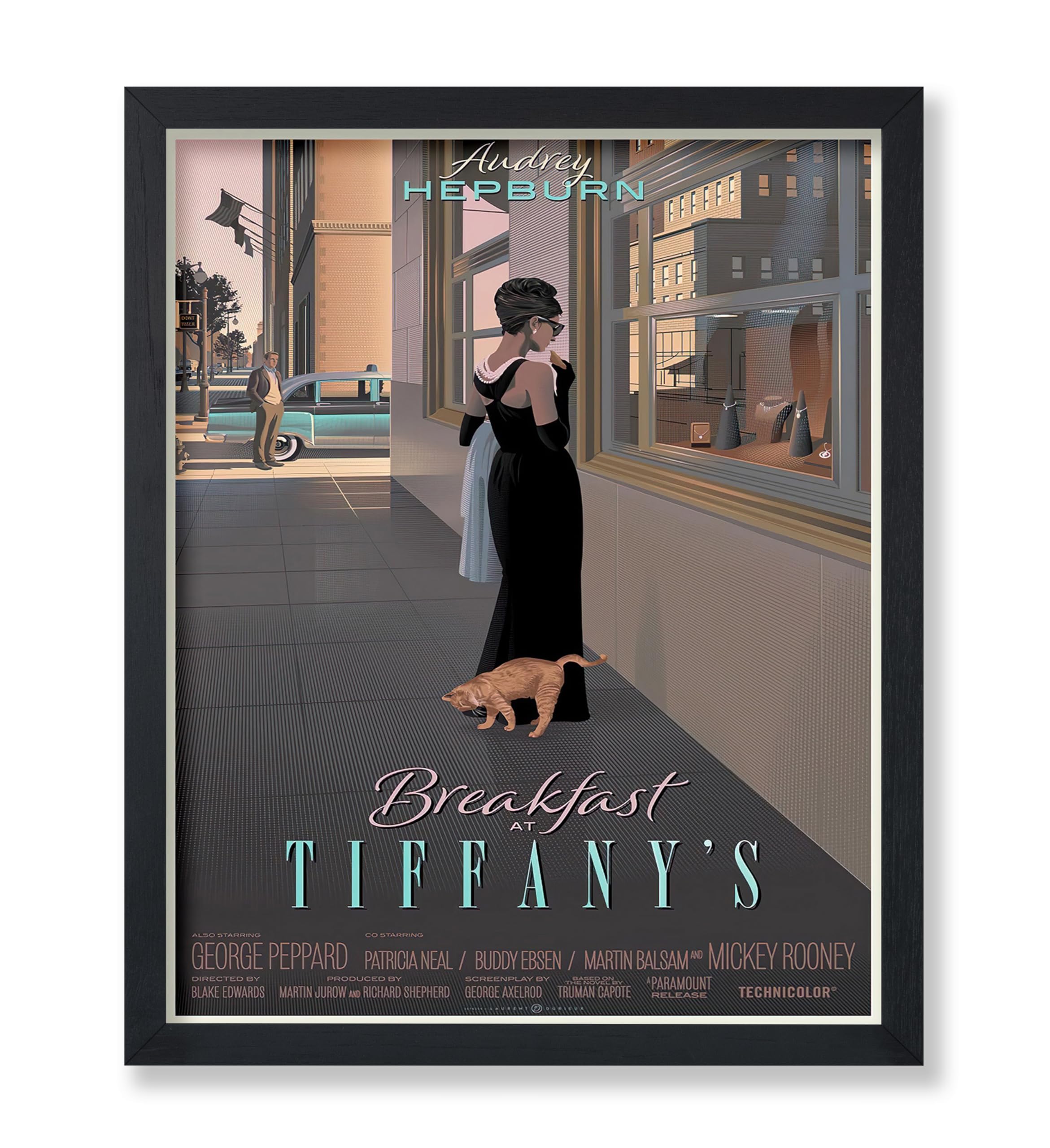 Poster Master Breakfast at Tiffany's Movie Poster - Audrey Hepburn Print - Fashion Art - Gift for Men, Women & Fan - Classic Decor for Home Theater, Bedroom, Office or Studio - 8x10 UNFRAMED Wall Art