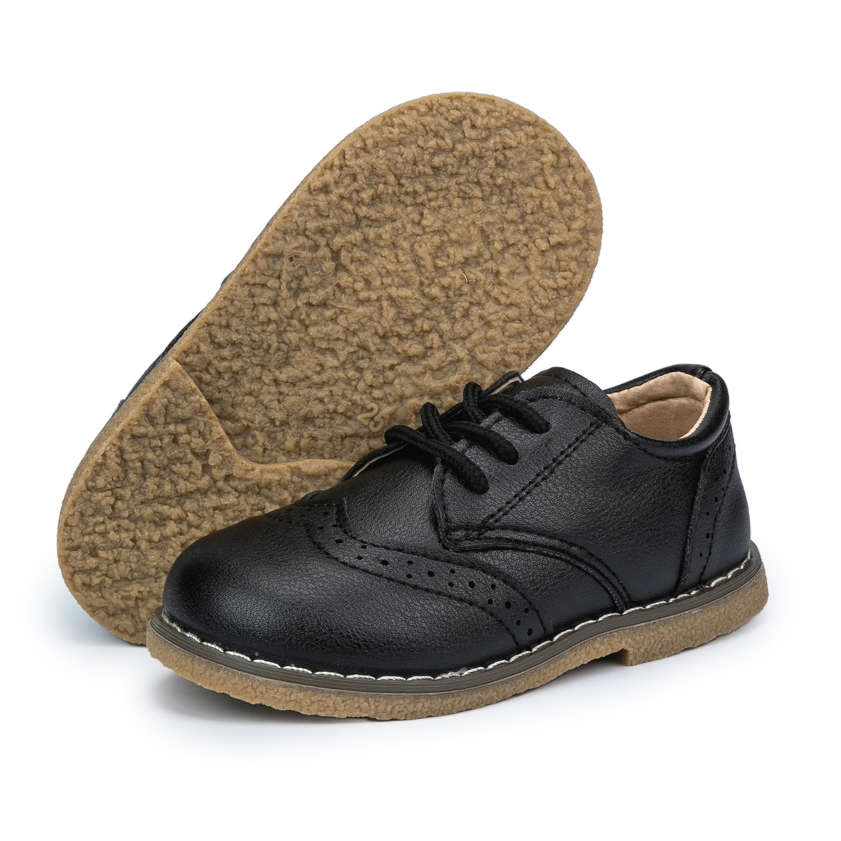 Amazon.com | Meckior Toddler Boys Girls Black Dress Shoes Little Kid Oxford  Shoes Wedding Church Dress Shoes PU Leather Lace Up School Uniform Loafer  Flats