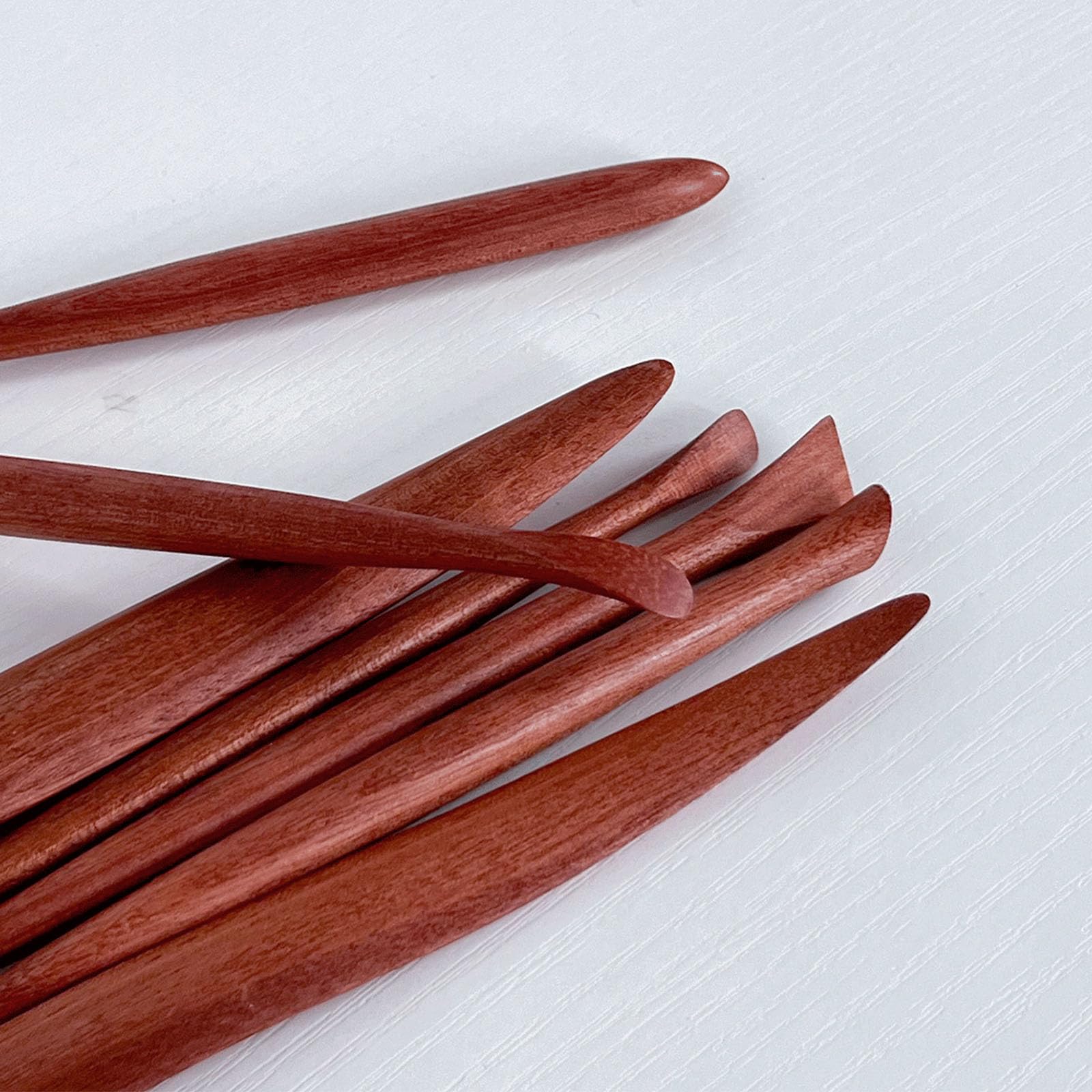 Lot de 7 outils en bois et céramique pour sculpter l'argile