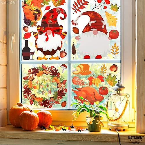 Miniatura 8 de KatchOn, Adhesivos de ventana de Acción de Gracias para ventanas de cristal, 90 piezas, calcomanías de ventana de Acción de Gracias para