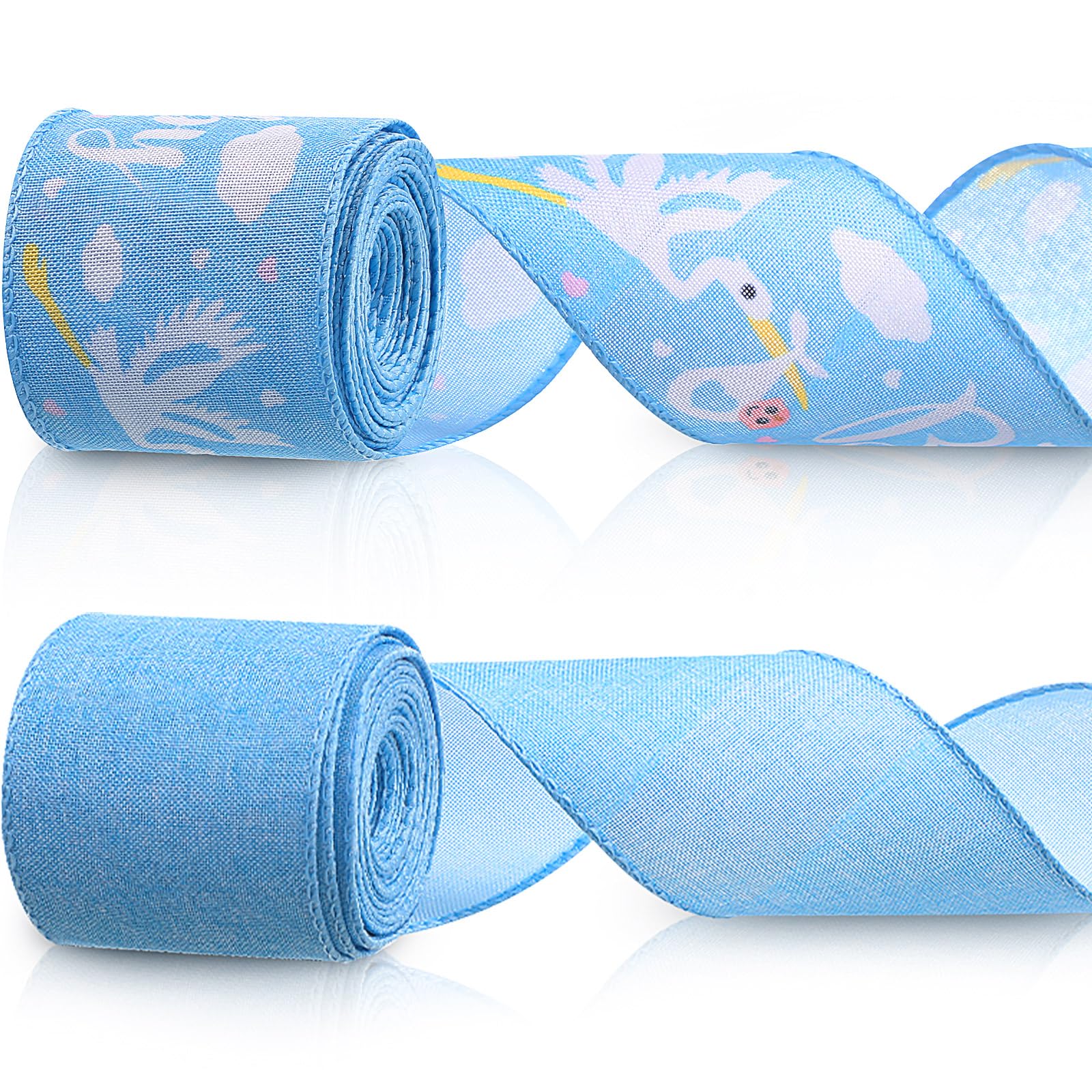 Amazon.com: Chuangdi 2 Rolls Baby Ribbon 10 Yards Burlap Wired