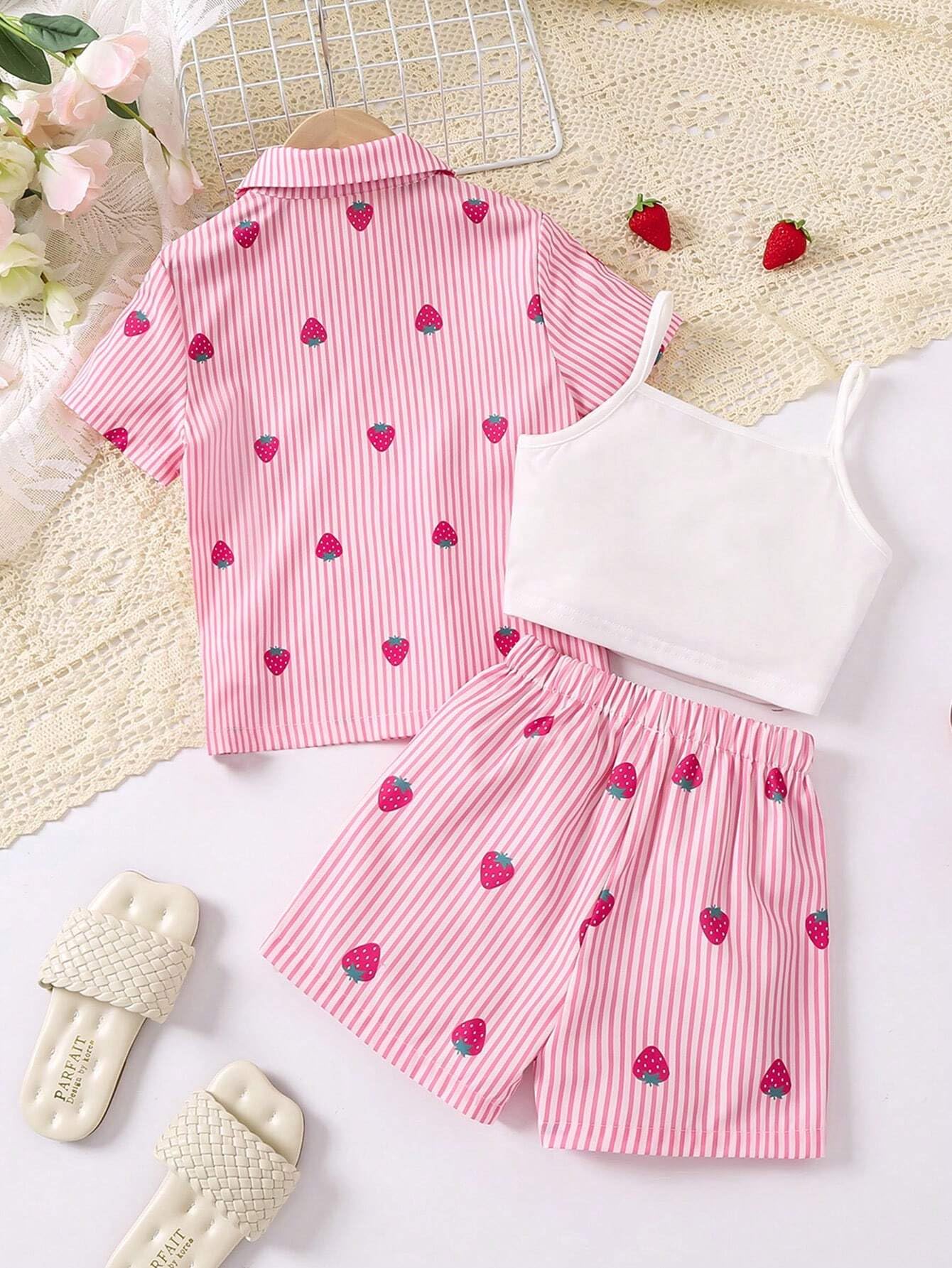 Tagas Camisola de poliéster de estilo casual simple para niñas, camisa de manga larga y pantalones rectos, conjunto de 3 piezas, vestido para niñas (GCS-12)