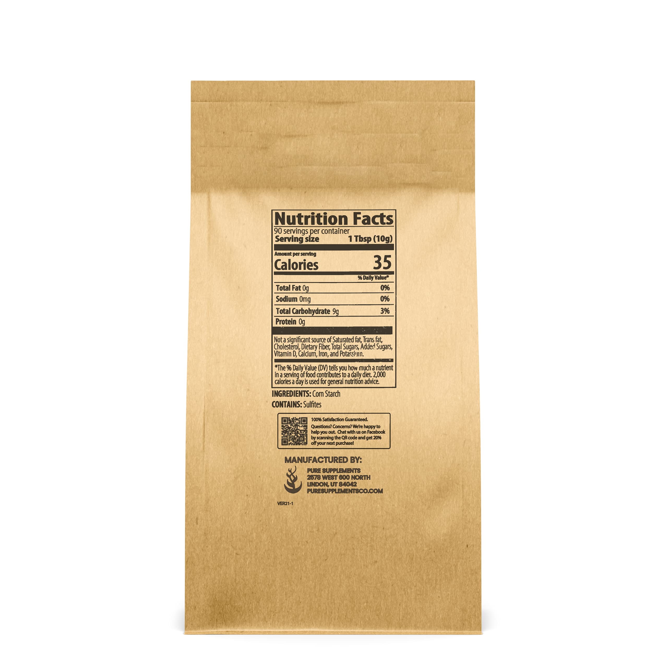 Pure Original Ingredients Corn Starch 2 Lb Thickener For Sauces Soup