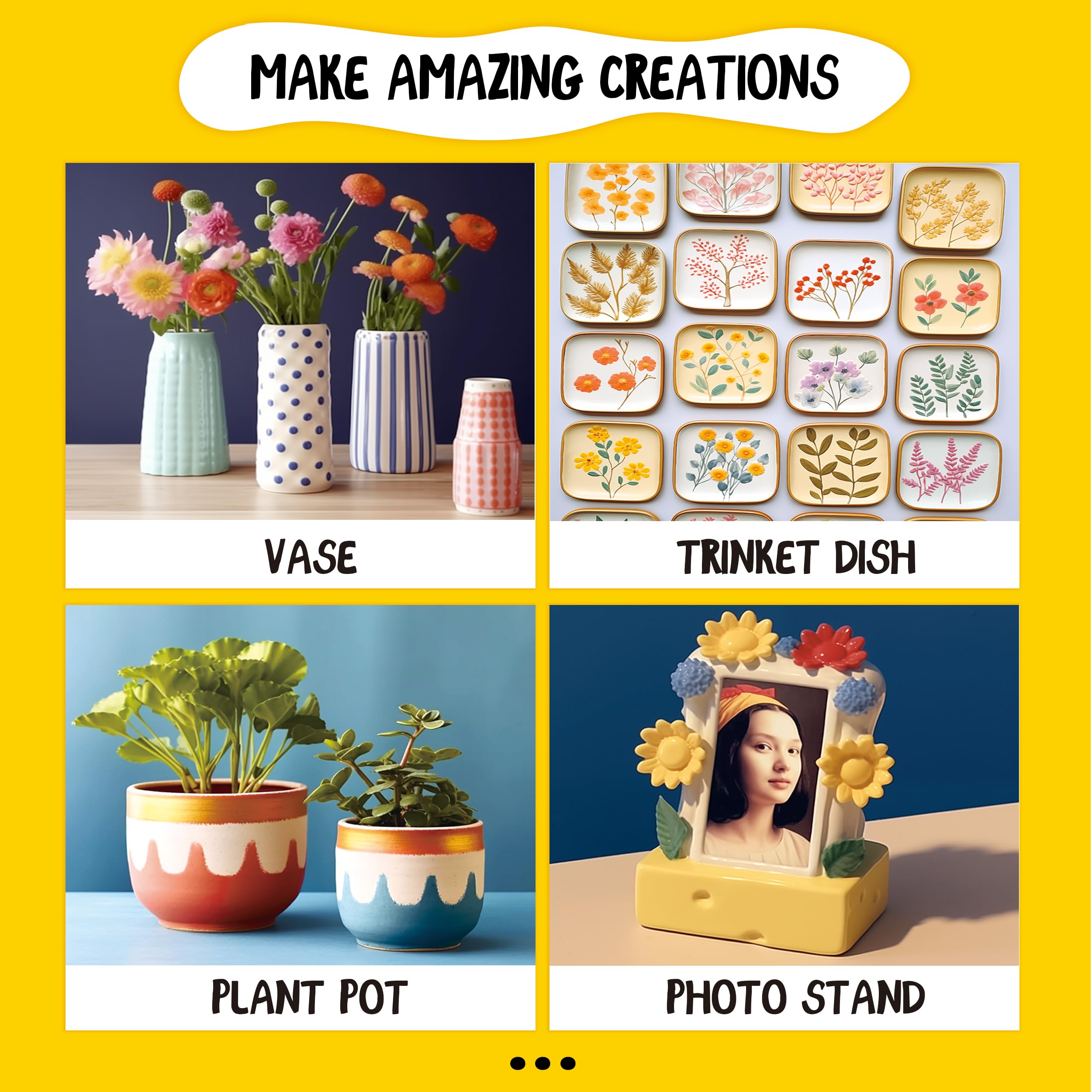 Air Dry Clay Pottery Kit - Beginner Pottery -9