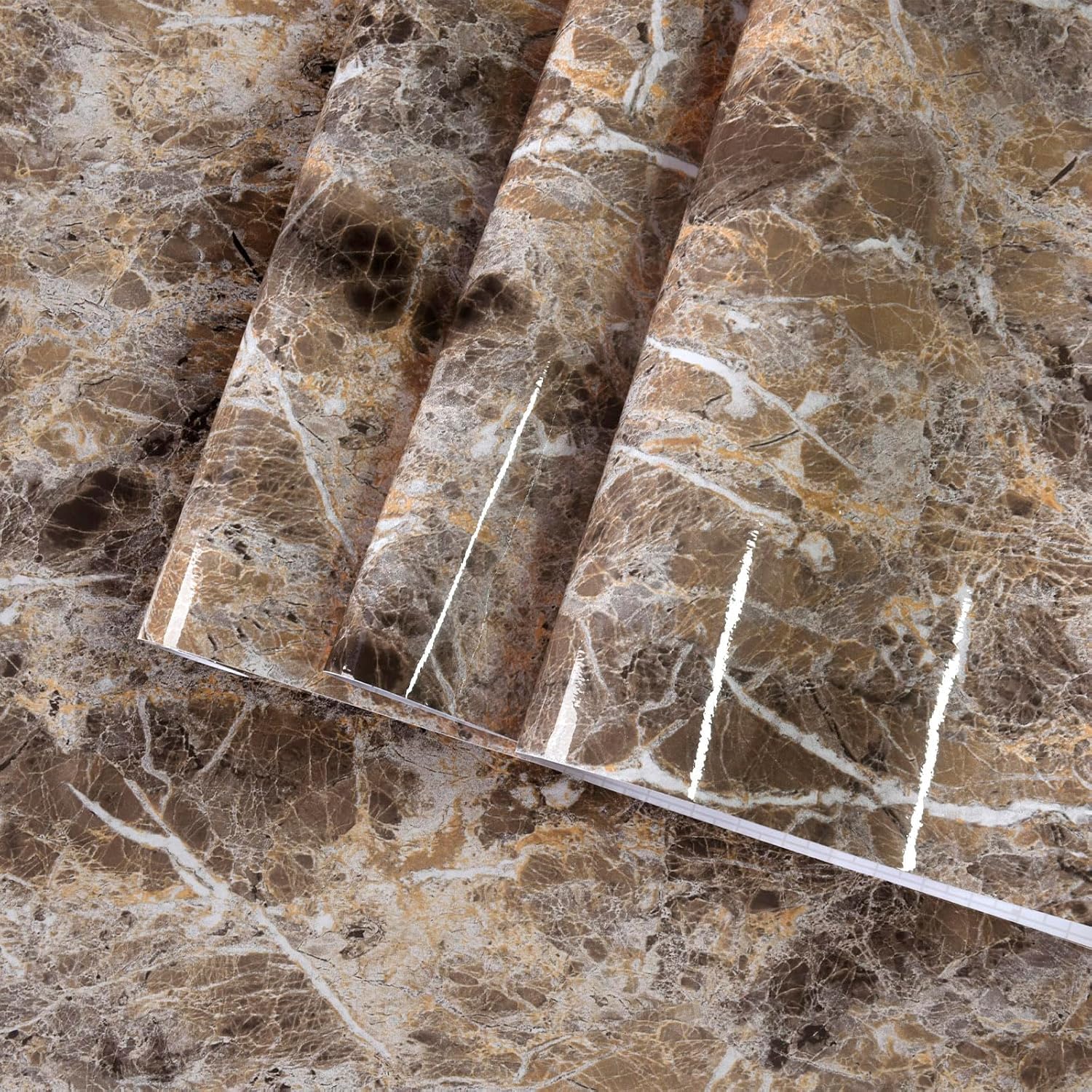 Wide Marble Granite Peel and Stick Wallpaper Contact Paper for Countertops