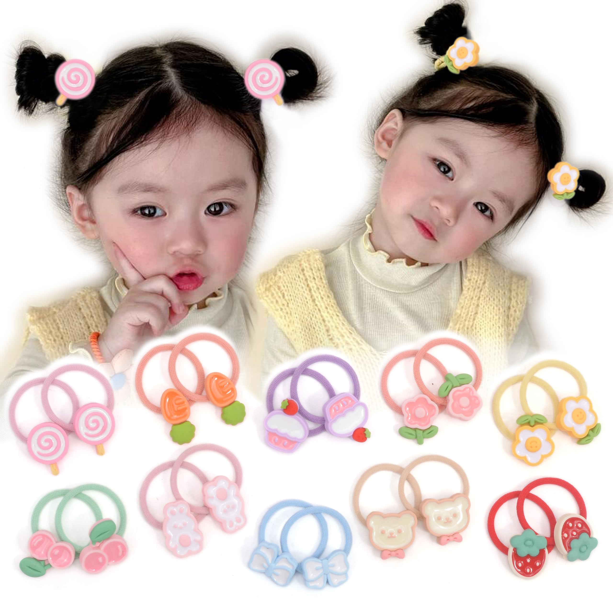 ヘアゴム　ベビーヘアクリップ　輪切りカットフルーツ１〜５ Amazon.co.jp: BIANHUAN ヘアゴム こども フルーツ ヘアアクセサリー