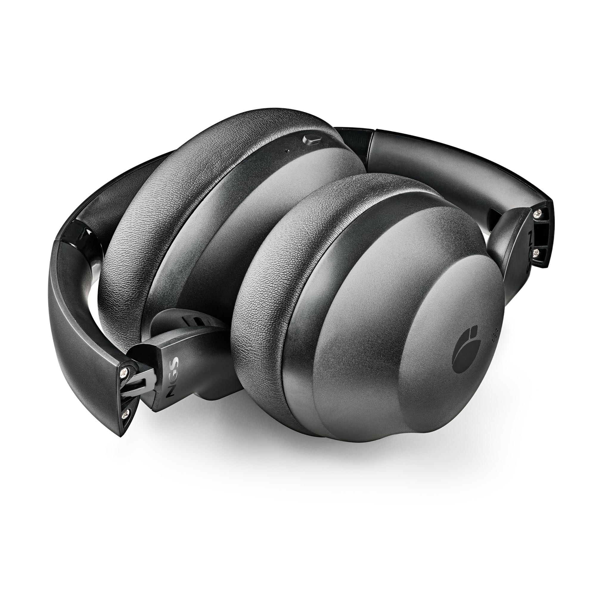 NGS Artica Shake - Cuffie wireless, cuffie compatibili Bluetooth, archetto regolabile, cuffie girevoli, tecnologia di riduzione del rumore ANC, microfono integrato, nero