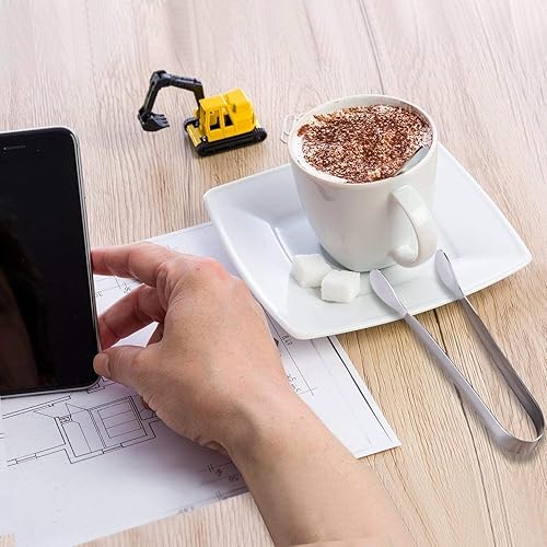 Miniatura 6 de Paquete de 7 pinzas para azúcar, pinzas para hielo, de acero inoxidable, para aperitivos, pequeñas pinzas de cocina para fiesta de té, cafetería,