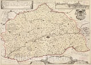 Historical Map, 1642 Carte du Diocese d'Alby, Vintage Wall Art : 24in x 18in