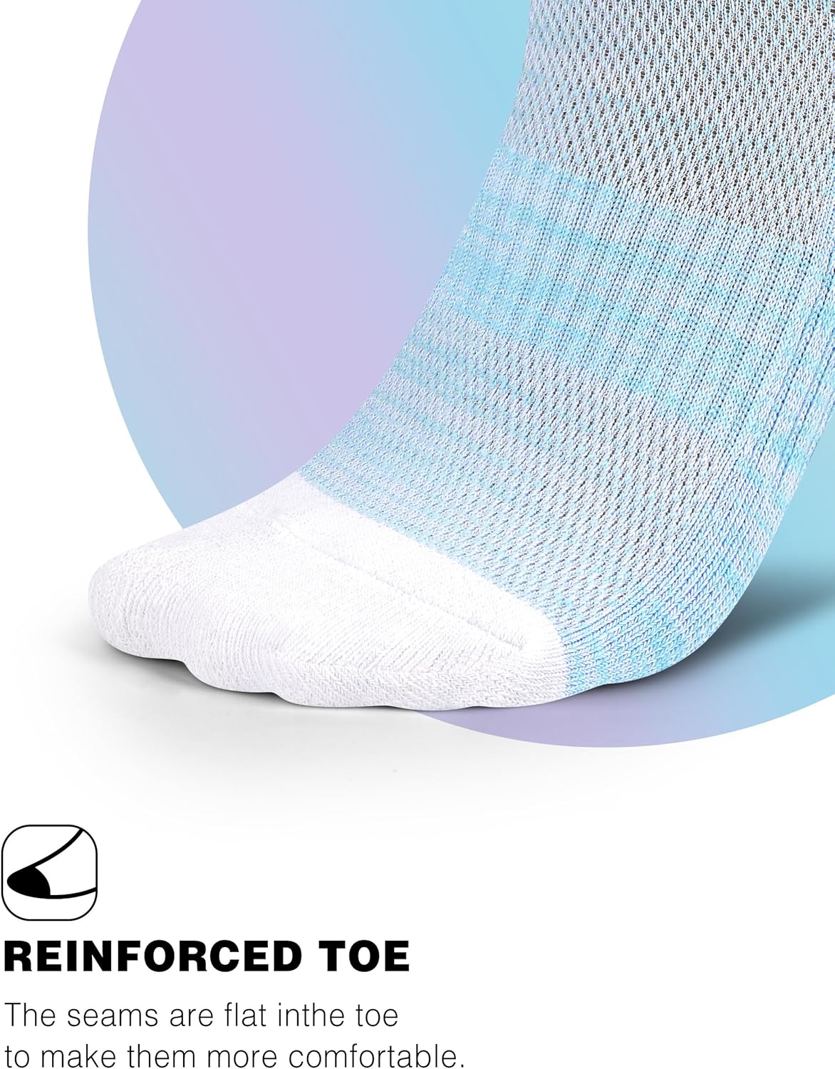 Crew Socks for Women,Athletic Hiking Running Compression Socks with Cushioned Support 3-6 Pairs - Image 8