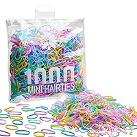 Vista 8 de 1000 bandas de goma para el cabello (negro)