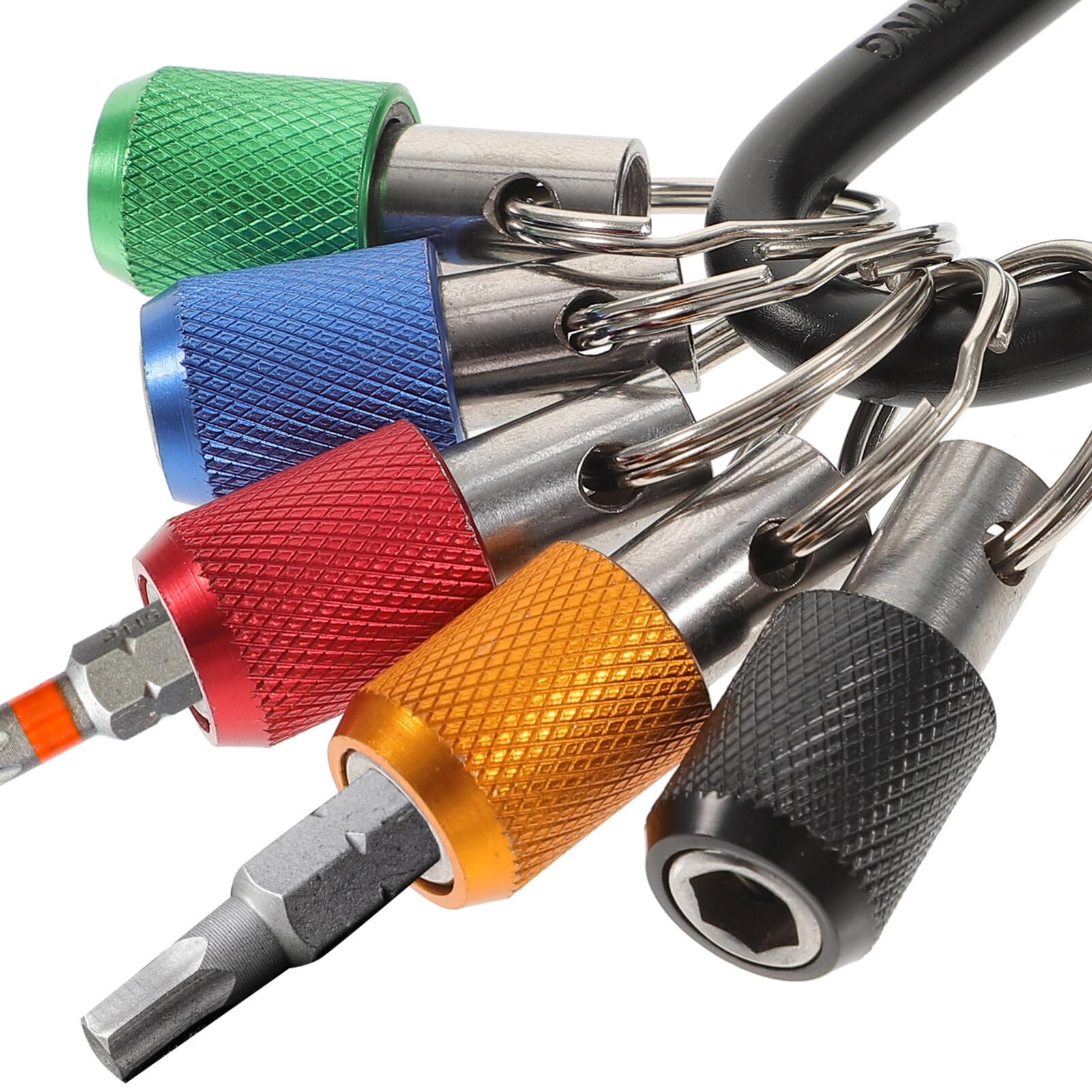 BESTonZON 3sets Porta Punte Per Cacciavite Con Prolunga Portachiavi Pratico e Flessibile Per Punte Avvitatore Per Festività e Uso Quotidiano