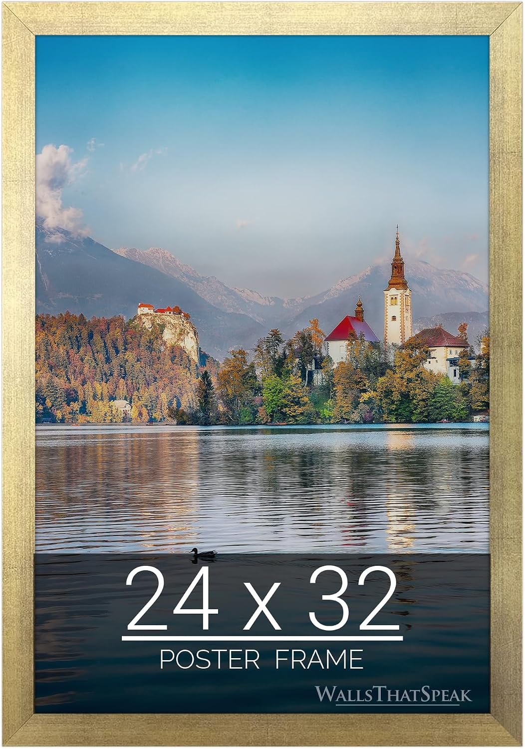 Amazon.com - wallsthatspeak 24x32 Gold Picture Frame for Puzzles ...