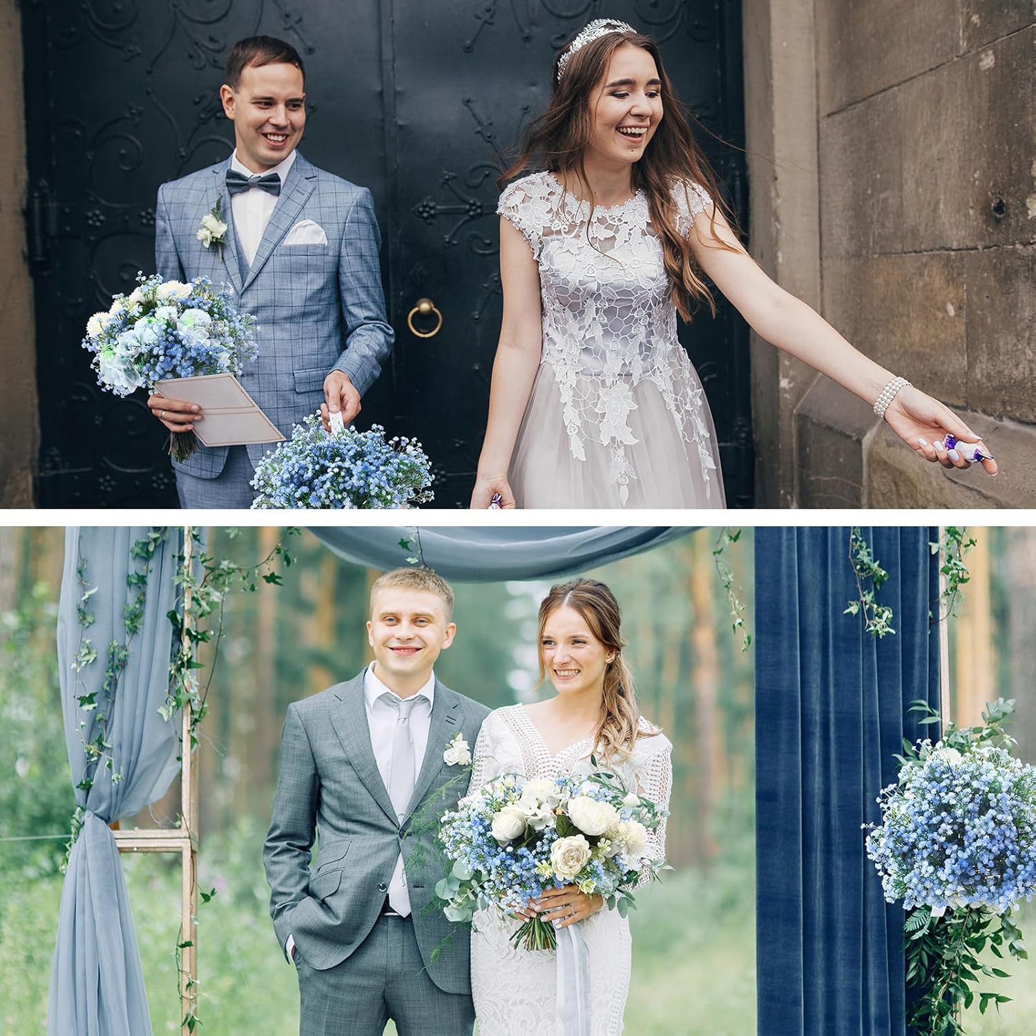 Janinka 30 Pcs Baby Breath Artificial Flowers Bulk Artificial Baby Breath Gypsophila Flower 20.8 Inch Real Touch Faux Gypsophila Bouquet Fake Floral Greenery for Wedding Party Decor (Blue) - Image 5