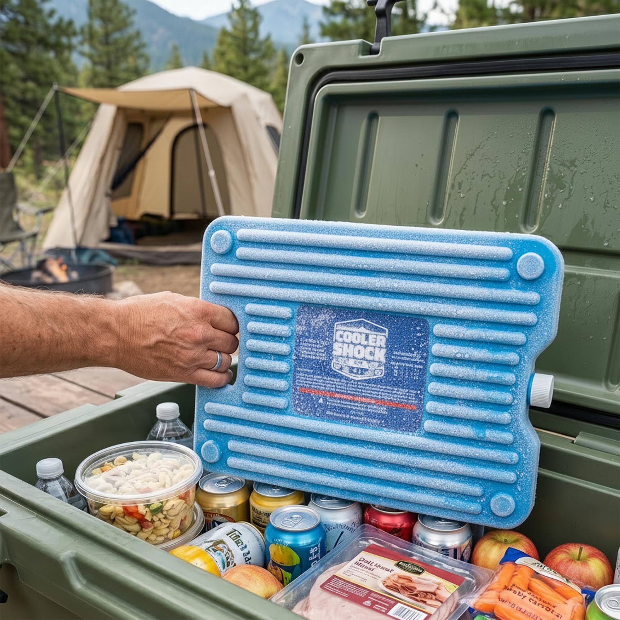 Cooler Shock Paquetes Duros de 18 Grados F. No Requiere Hielo, Paquete Innovador Resistente diseñado con una Superficie Acanalada para enfriarse rápidamente. C.S. Tiene más de 4.000 reseñas Promedio