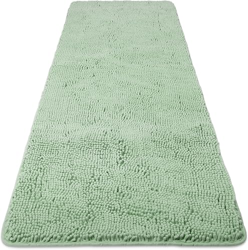 Miniatura 274 de Yeaban Alfombras de baño gris oscuro – Gruesas alfombras de baño de chenilla | Alfombras de baño absorbentes y lavables antideslizantes, alfombras