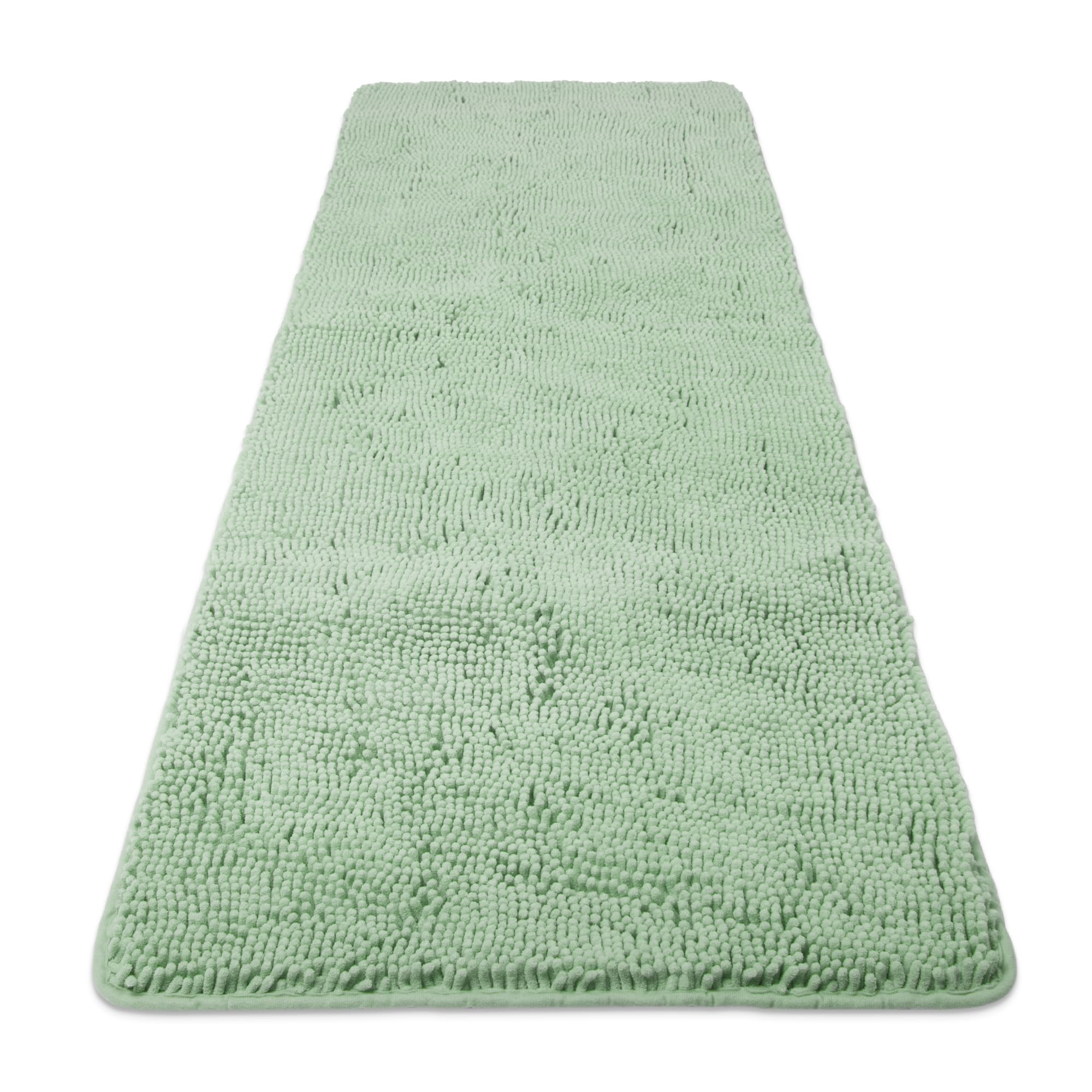 Yeaban Bathroom Runner Rug 24"x 60" – Thick Chenille Long Bath Mat | Absorbent and Washable Extra Large Bath Rug Non-Slip, Soft Runner Rug for Bathroom, Shower, Sink - (Sea Foam) — image 1