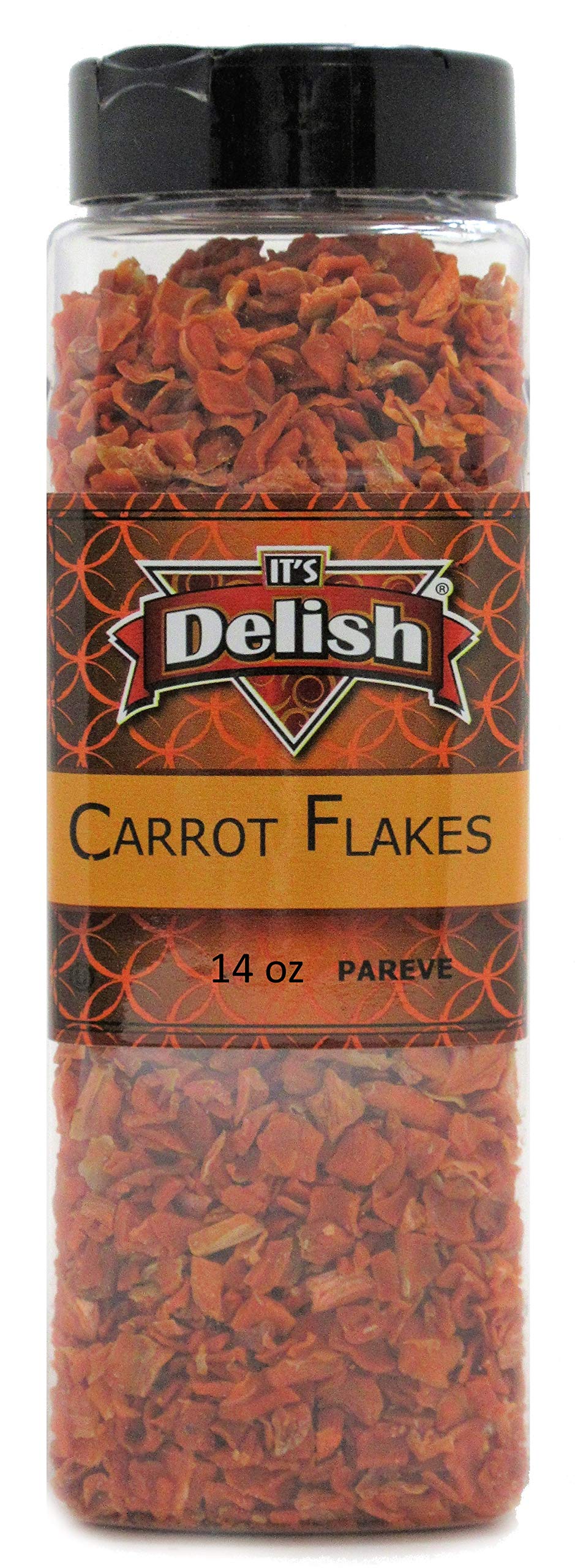 Dried Carrots by Its Delish, Large Reusable Container of Dehydrated Carrot Dices for Soup Vegetables, Food Supply and Camping