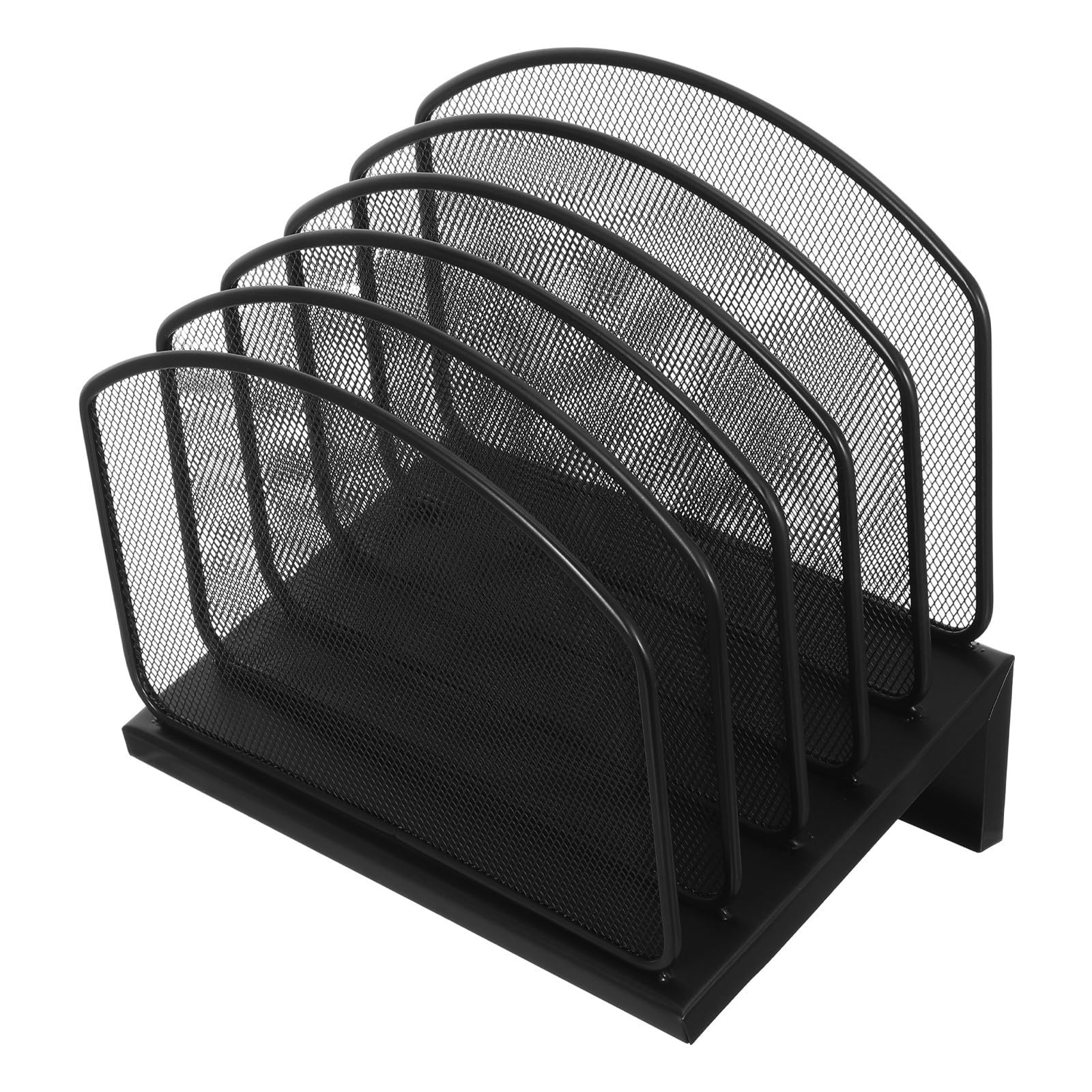 Lurrose Organizer da Scrivania in Metallo con Scomparti Verticali Portadocumenti e Porta Cartelle per Ufficio Casa e Aula Supporto Multifunzionale per File e Lettere Design Leggero