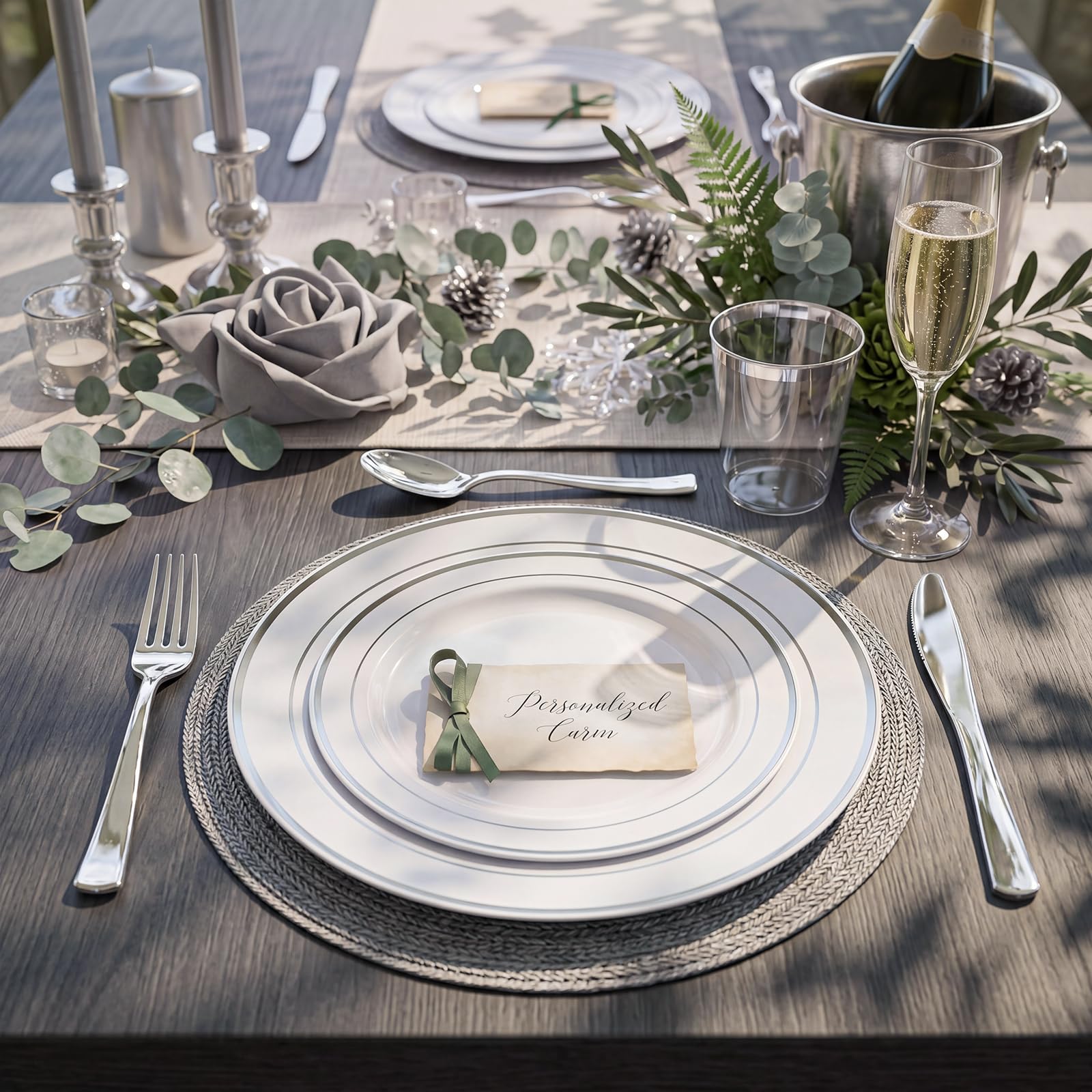 Disposable Plates - Dinner & Dessert Set -9