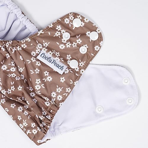 Miniatura 9 de Pañales de tela lavables y reutilizables para bebés, talla única, con bolsillo ajustable, 5 unidades + 5 piezas de insertos de microfibra + una