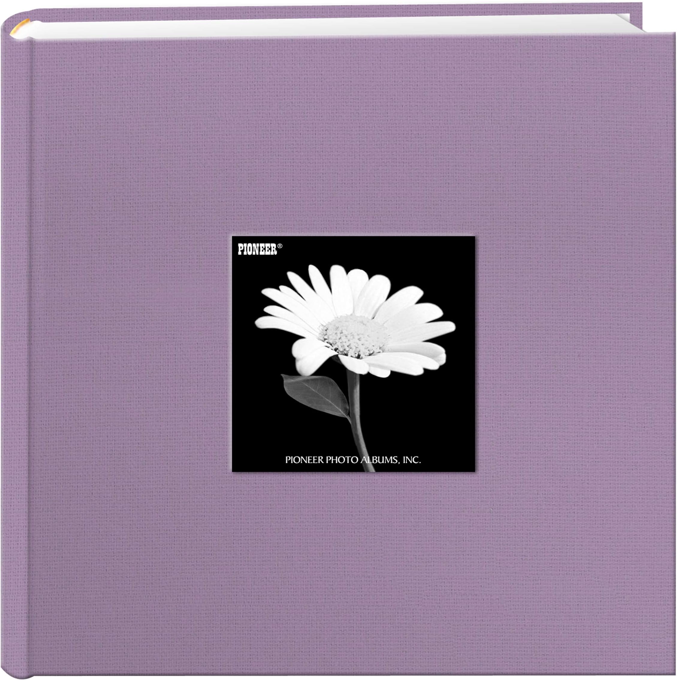 Pioneer Photo Albums Fabric Frame Cover 200 Pockets Hold 4X6 s, Misty Lilac
