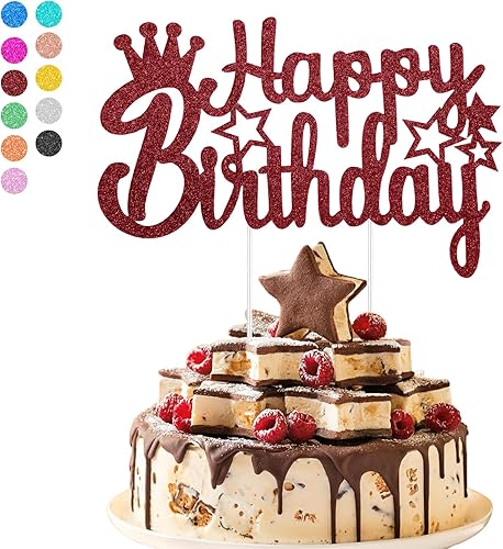 Decoración para tartas de cumpleaños, decoración para tartas de cumpleaños, decoraciones para tartas, decoraciones para tartas para mujeres,