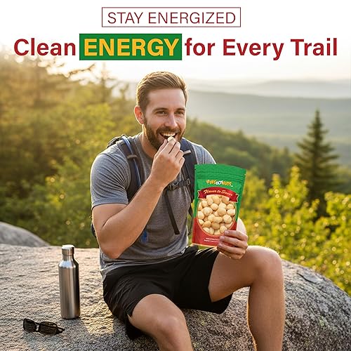 Miniatura 5 de Nueces de macadamia crudas de lujo, 1 libra, sin cáscara y sin sal, paquete de bocadillos de nueces de macadamia crudas kosher de alta calidad por