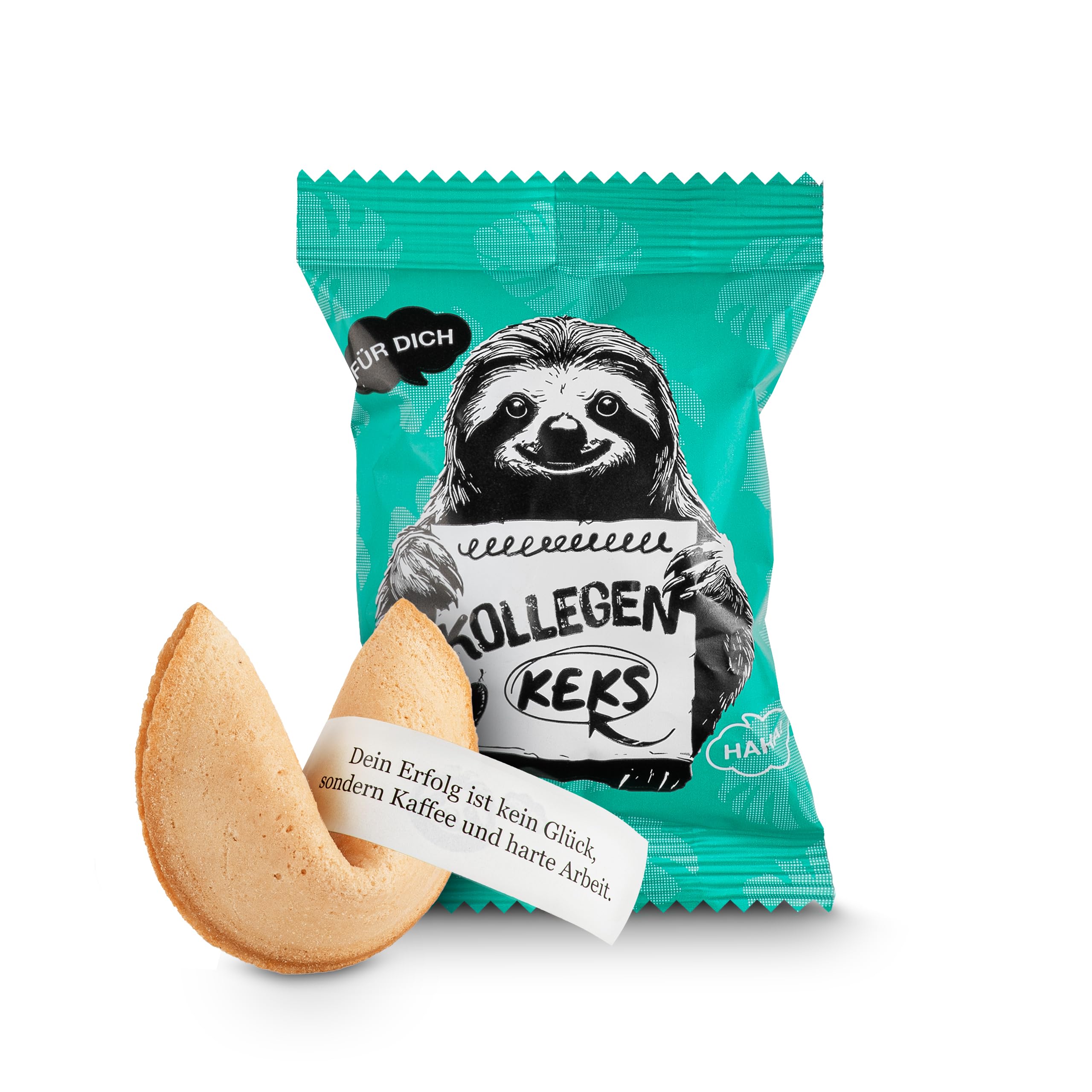 Glückskekse Kollegen 250er Karton Lustiges Kollegen Geschenk Büro Glückskekse mit lustigen, motivierenden Sprüchen für Kollegen und Mitarbeiter als Geschenk im Büro | vegan und made in Germany
