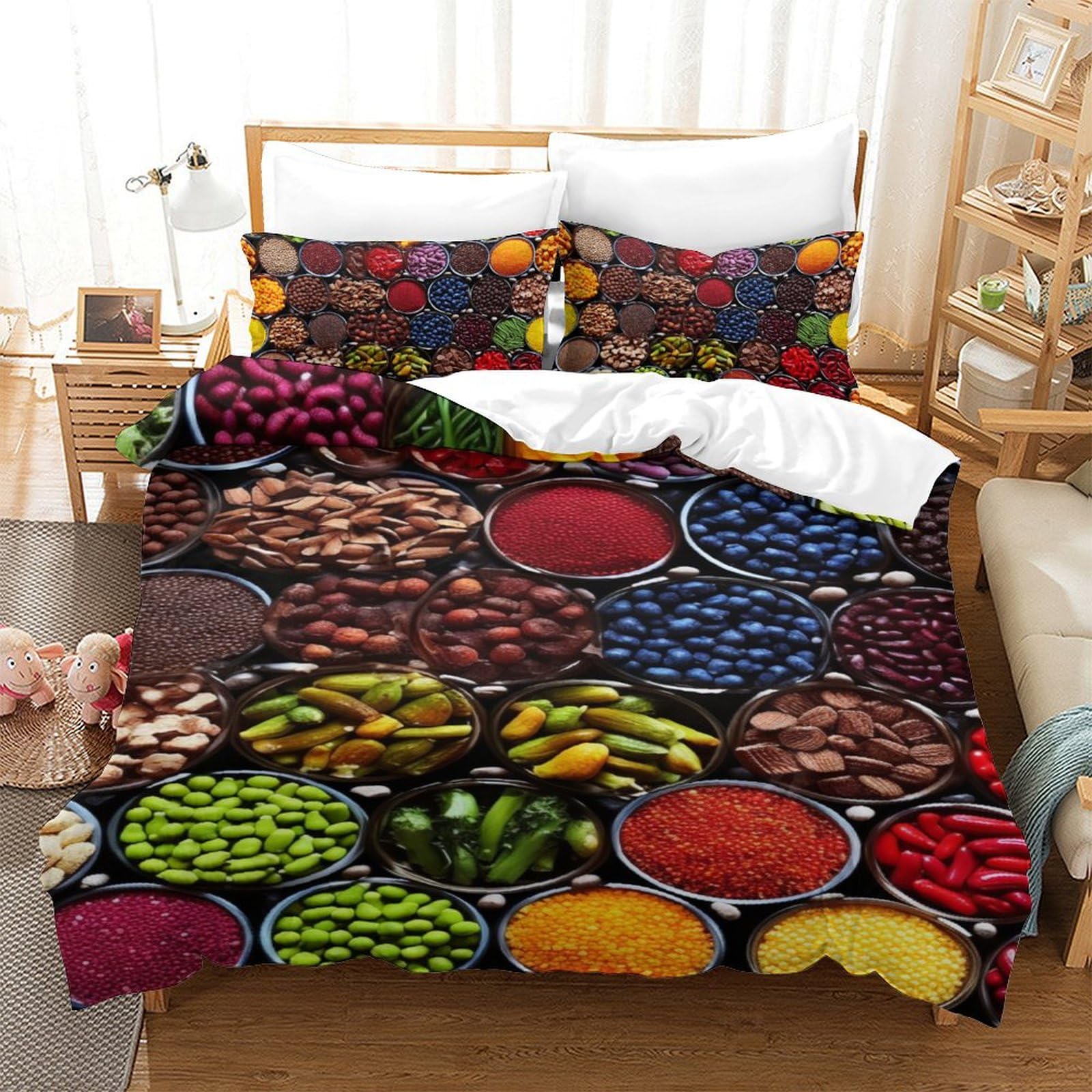 Literie en microfibre 140x200 cm avec impression 3D épices