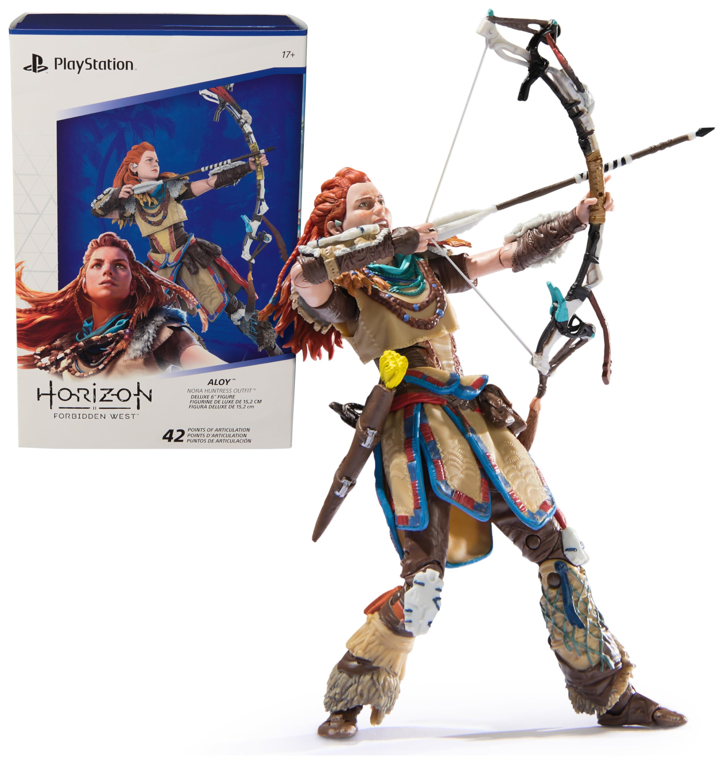 Playstation Horizon Forbidden West, Figura de acción de Lujo de Aloy de 15 cm con 15 Accesorios, The Shapes Collection, para Fans y coleccionistas de la PS5 a Partir de 17 años