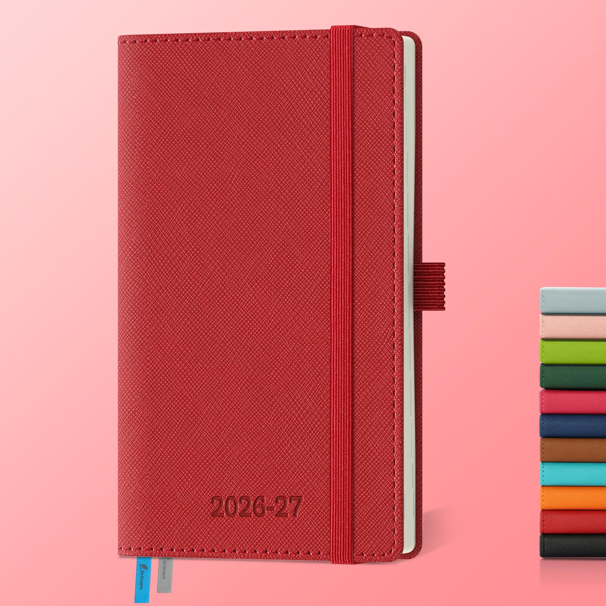 IN-LUXPRO Kalender 2025 2026 Wochenplaner,18-Monate Buchkalender (Jul.2025-Dez.2026) Monatskalender mit Ausgaben & Notizseiten,mit Vegan-Leder & Notizseiten.