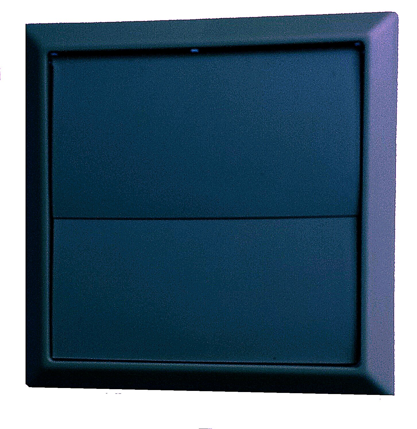 Domus Black 100Mm (4") Gravity Flaps Outlet Vent - External Wall Duct Terminal (Black)