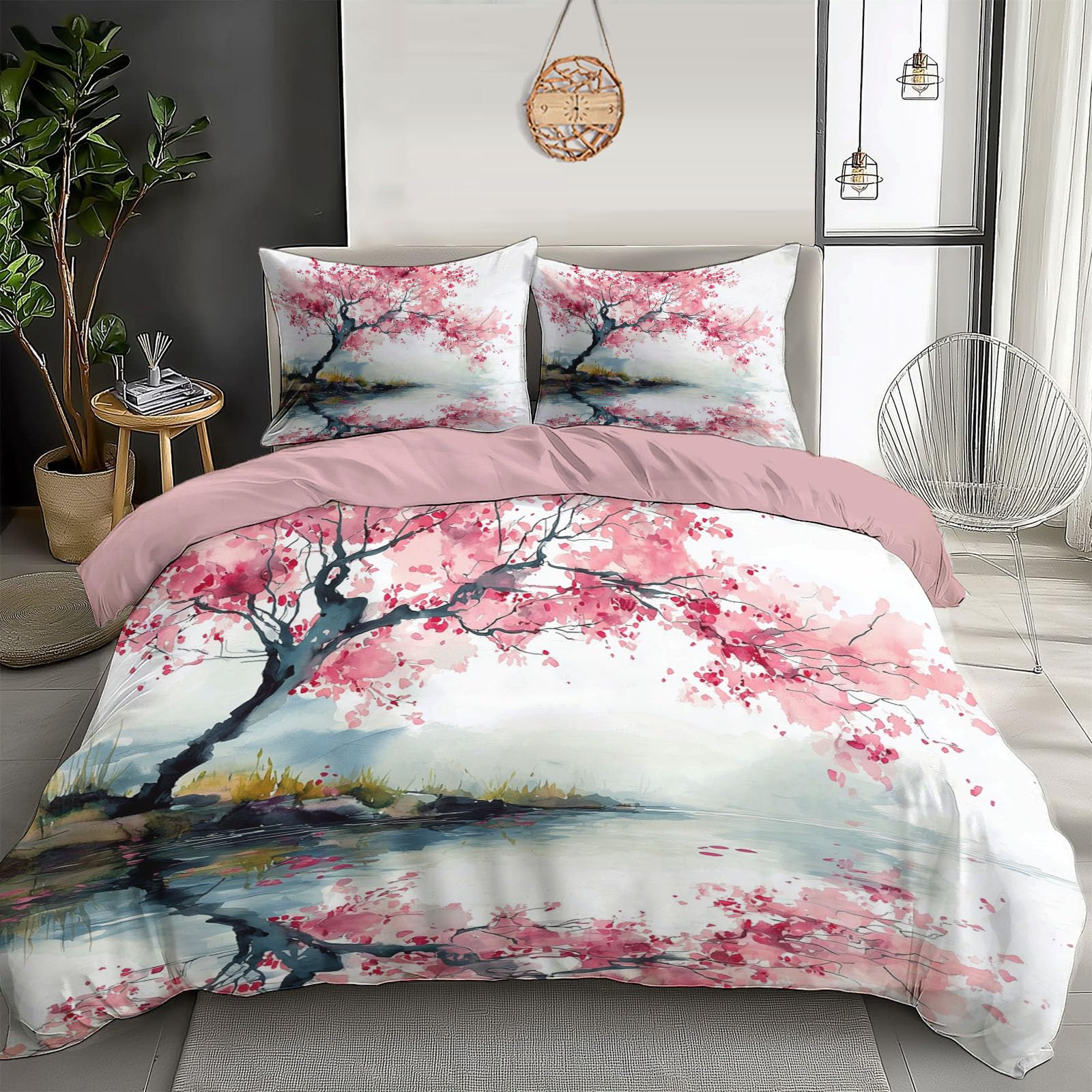 Housse de couette 3D aquarelle pour une chambre style nature