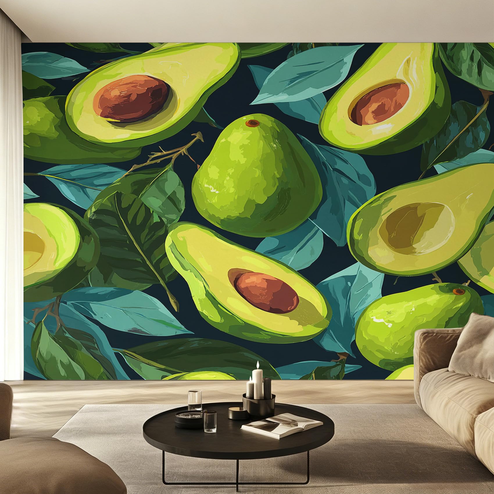 Papier Peint Avocat pour une Décoration de Salon Nature et Lumineuse
