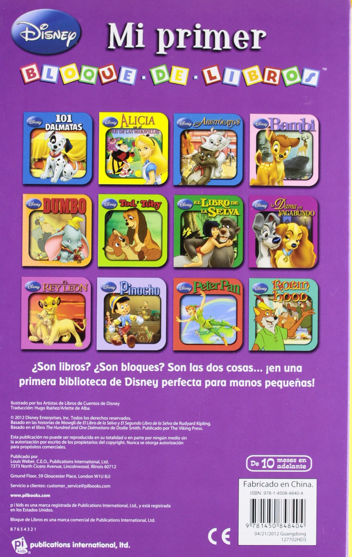 Bloque De Libros Clásicos Disney