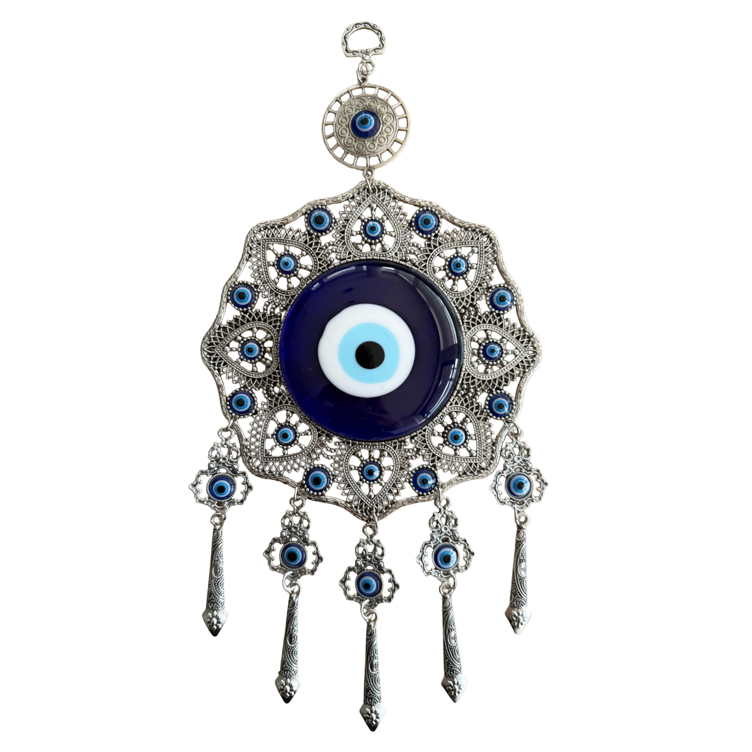 Evil Eye,Turkish Eye, Lucky Eye, Evil Eye Wall Hanging, Nazar Amulet, Lucky Amulet (14 x 31 cm)
